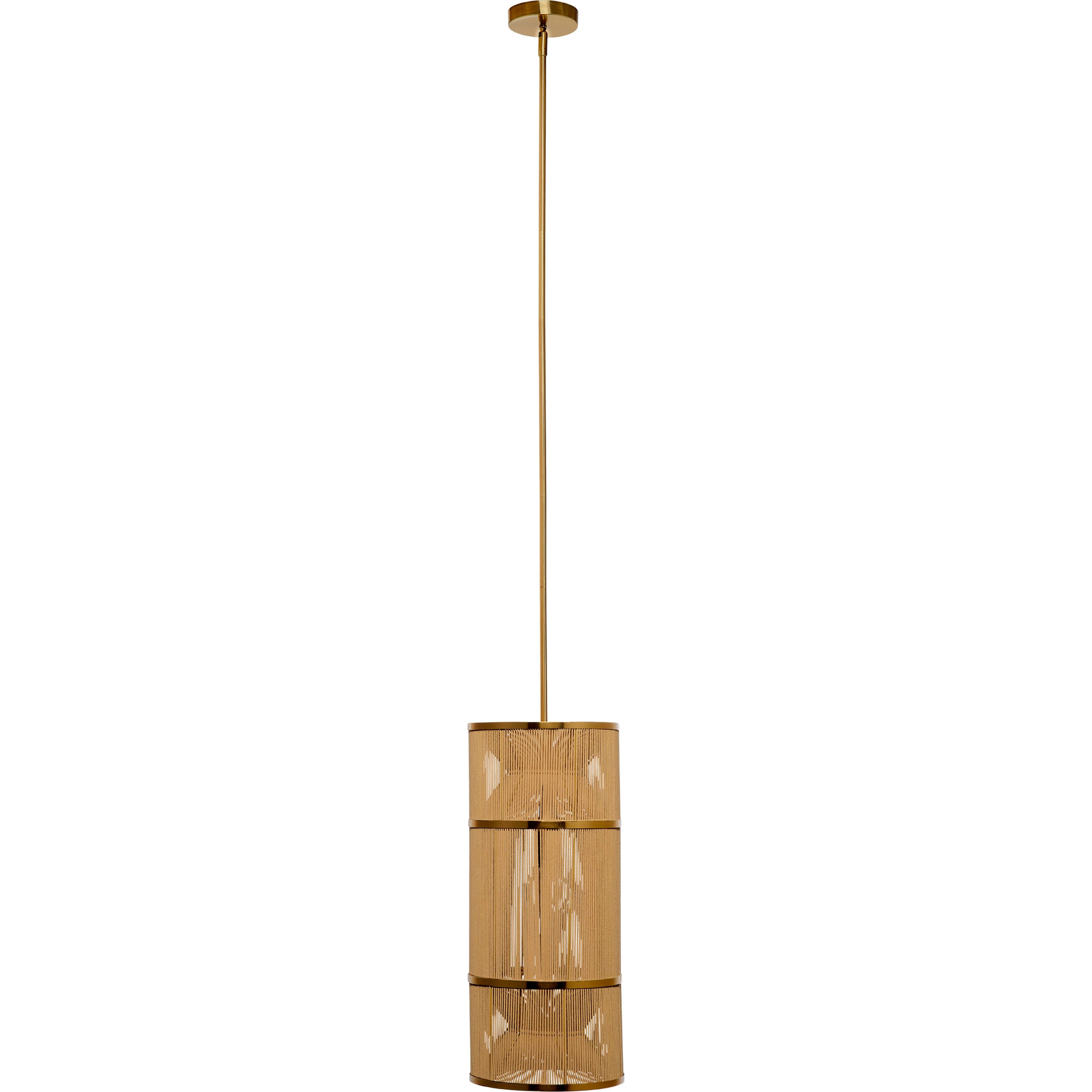 Congruent 1-Light Iron and Cotton Pendant by Jamie Young