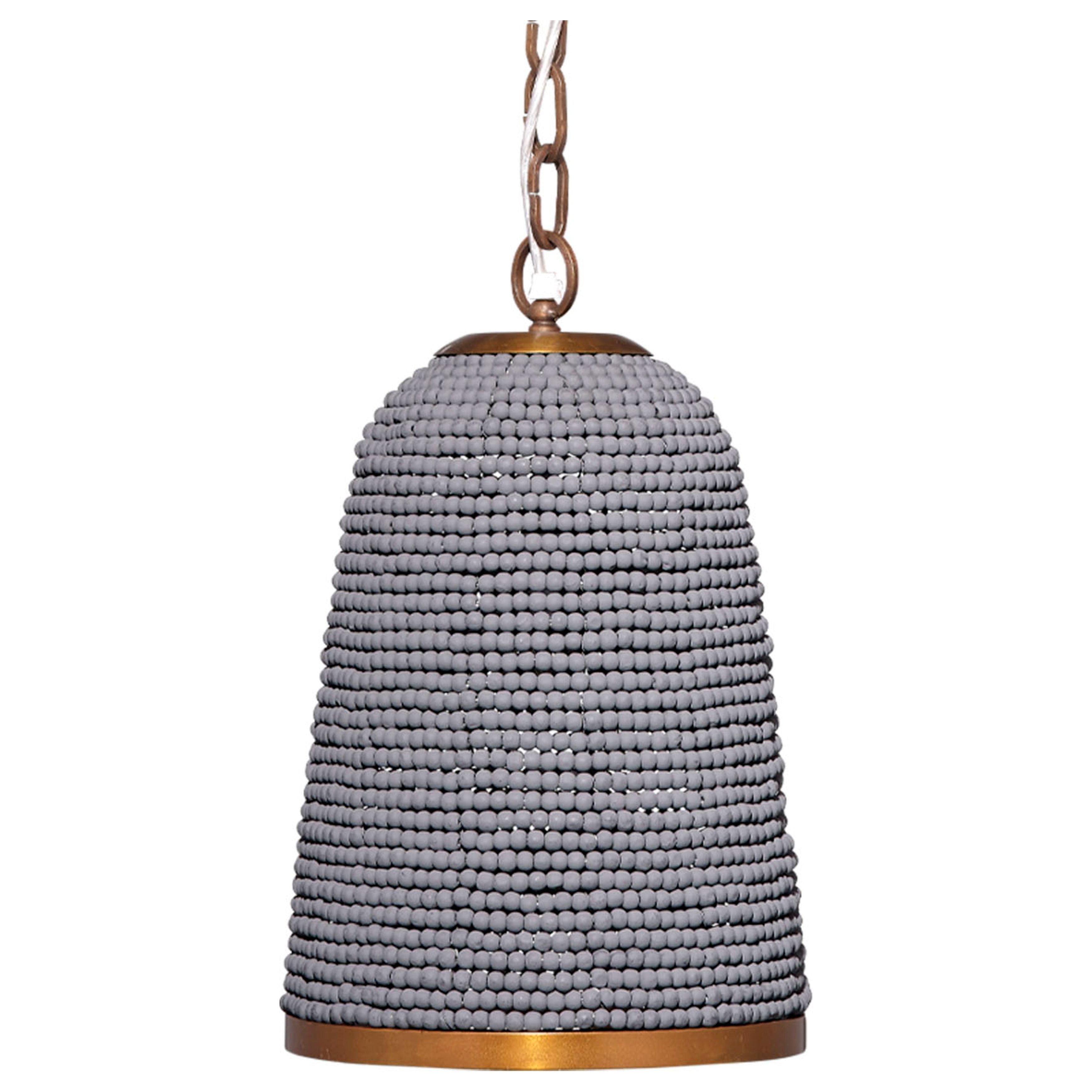 Creekside 1-Light Beaded Pendant, Slate Blue by Jamie Young