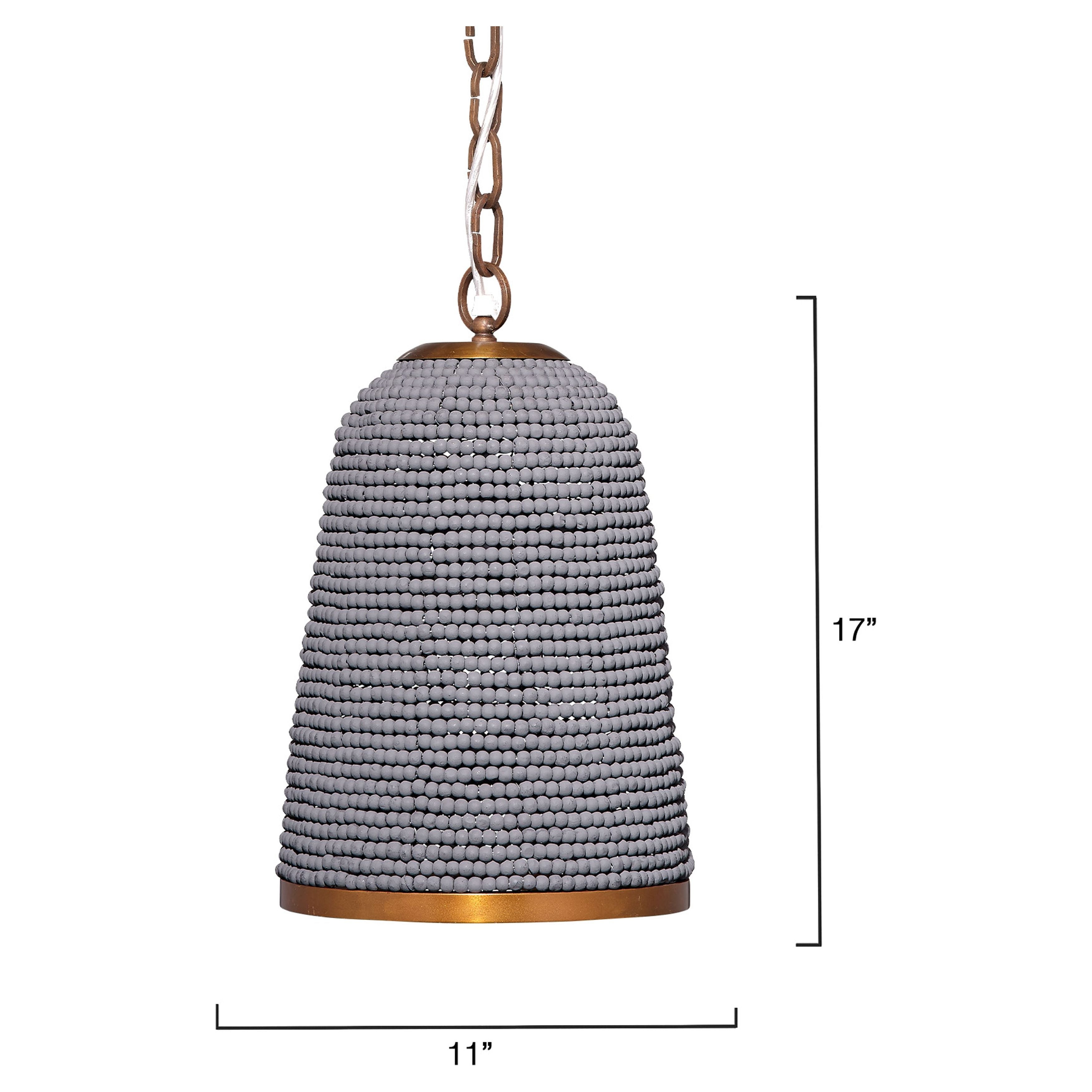 Creekside 1-Light Beaded Pendant, Slate Blue by Jamie Young