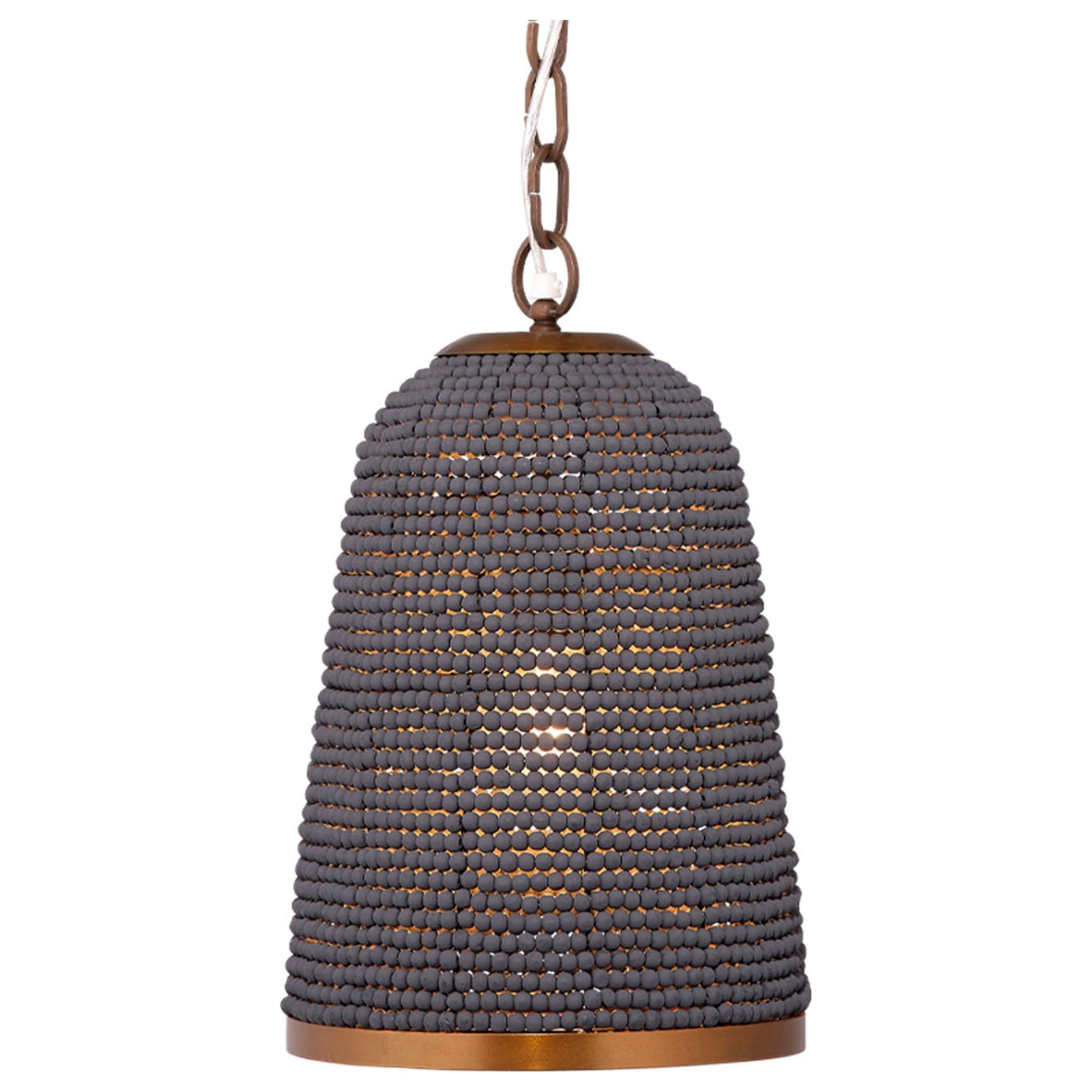Creekside 1-Light Beaded Pendant, Slate Blue by Jamie Young