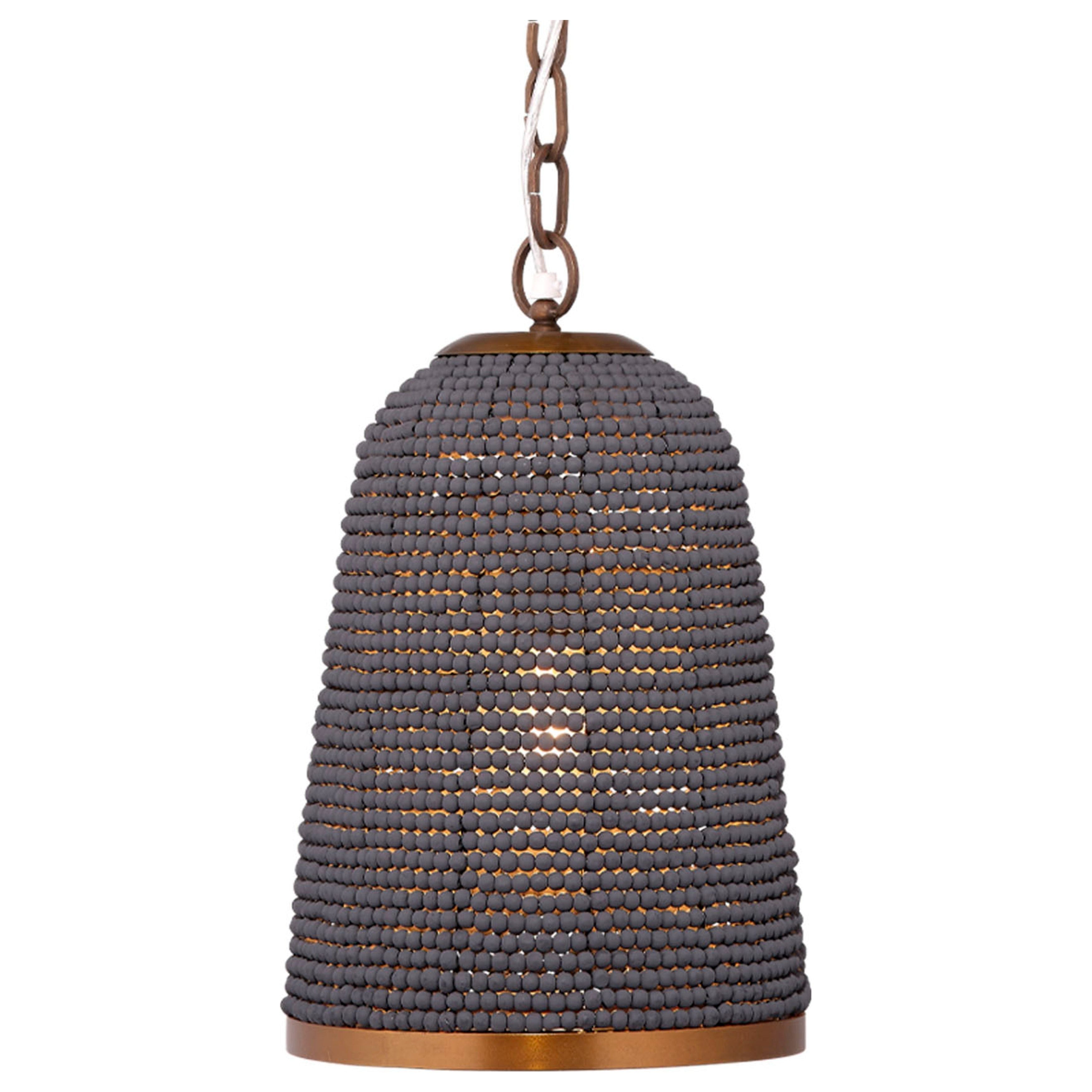 Creekside 1-Light Beaded Pendant, Slate Blue by Jamie Young