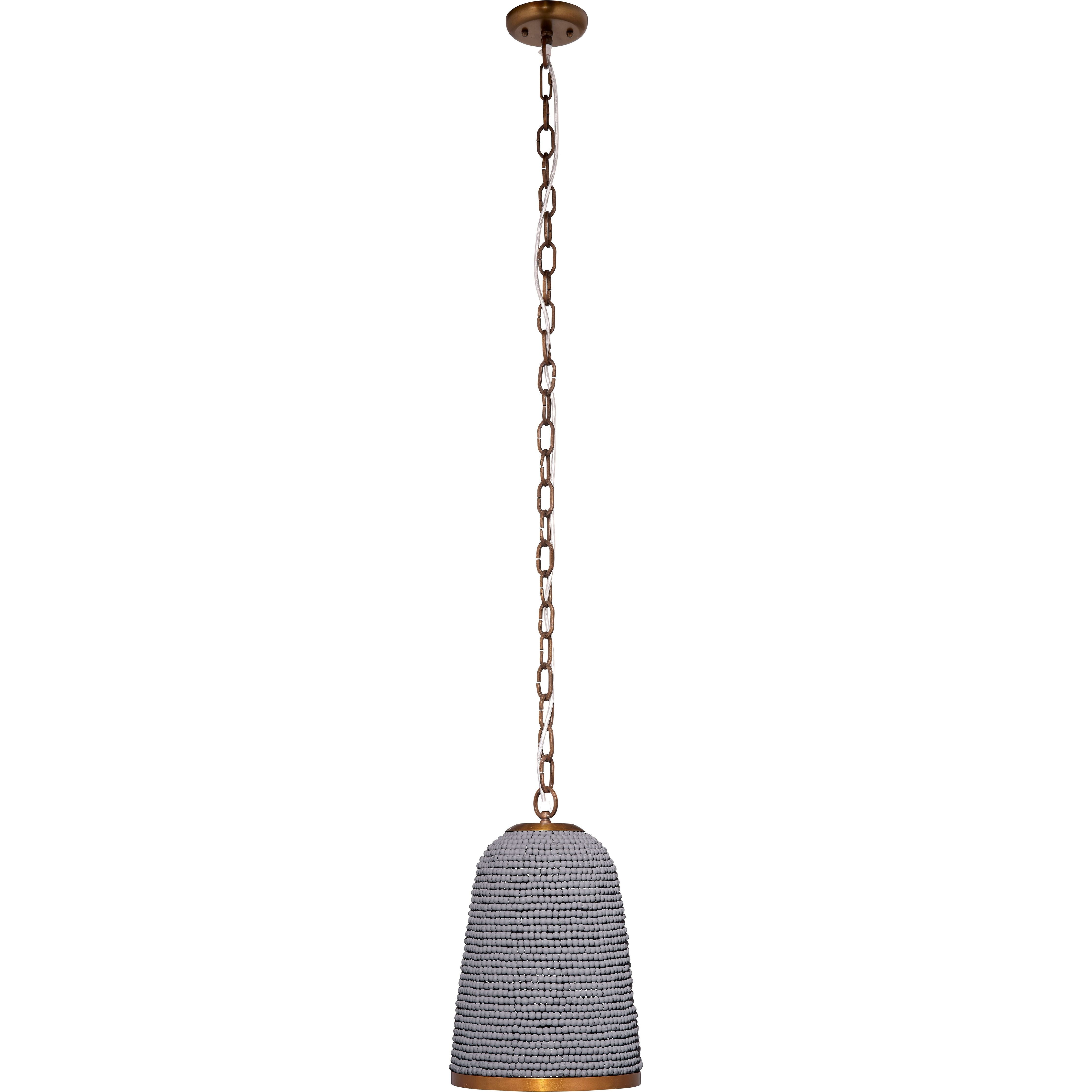 Creekside 1-Light Beaded Pendant, Slate Blue by Jamie Young