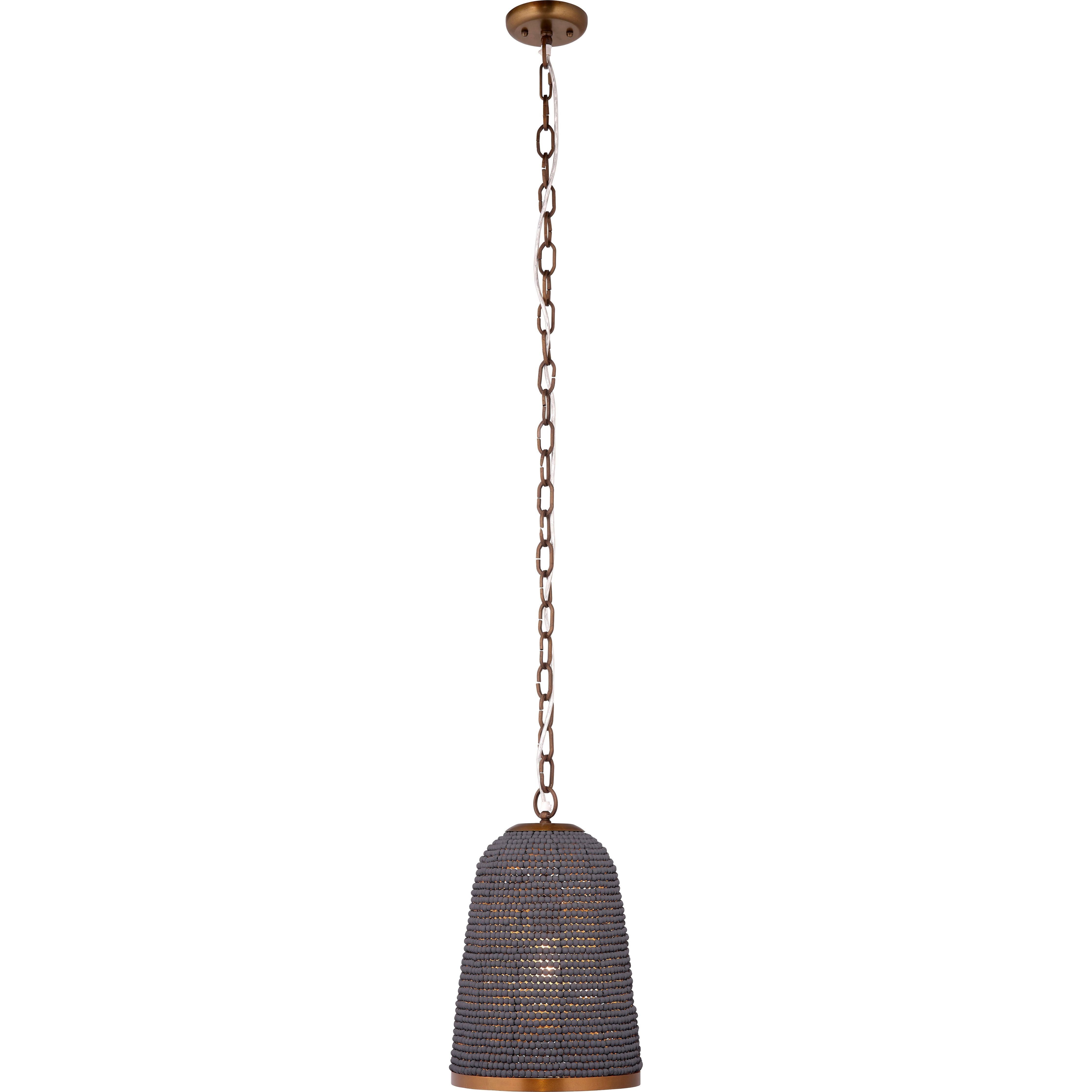 Creekside 1-Light Beaded Pendant, Slate Blue by Jamie Young
