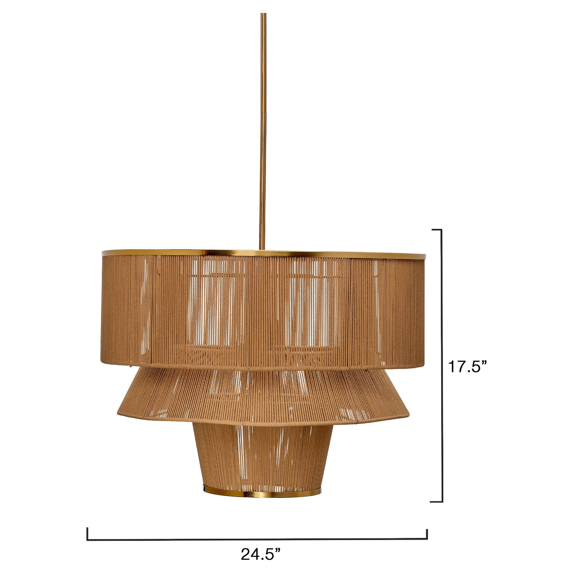 Dimension 1-Light Iron and Cotton Chandelier by Jamie Young