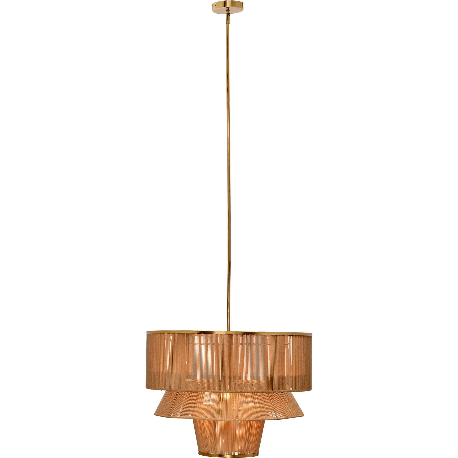 Dimension 1-Light Iron and Cotton Chandelier by Jamie Young