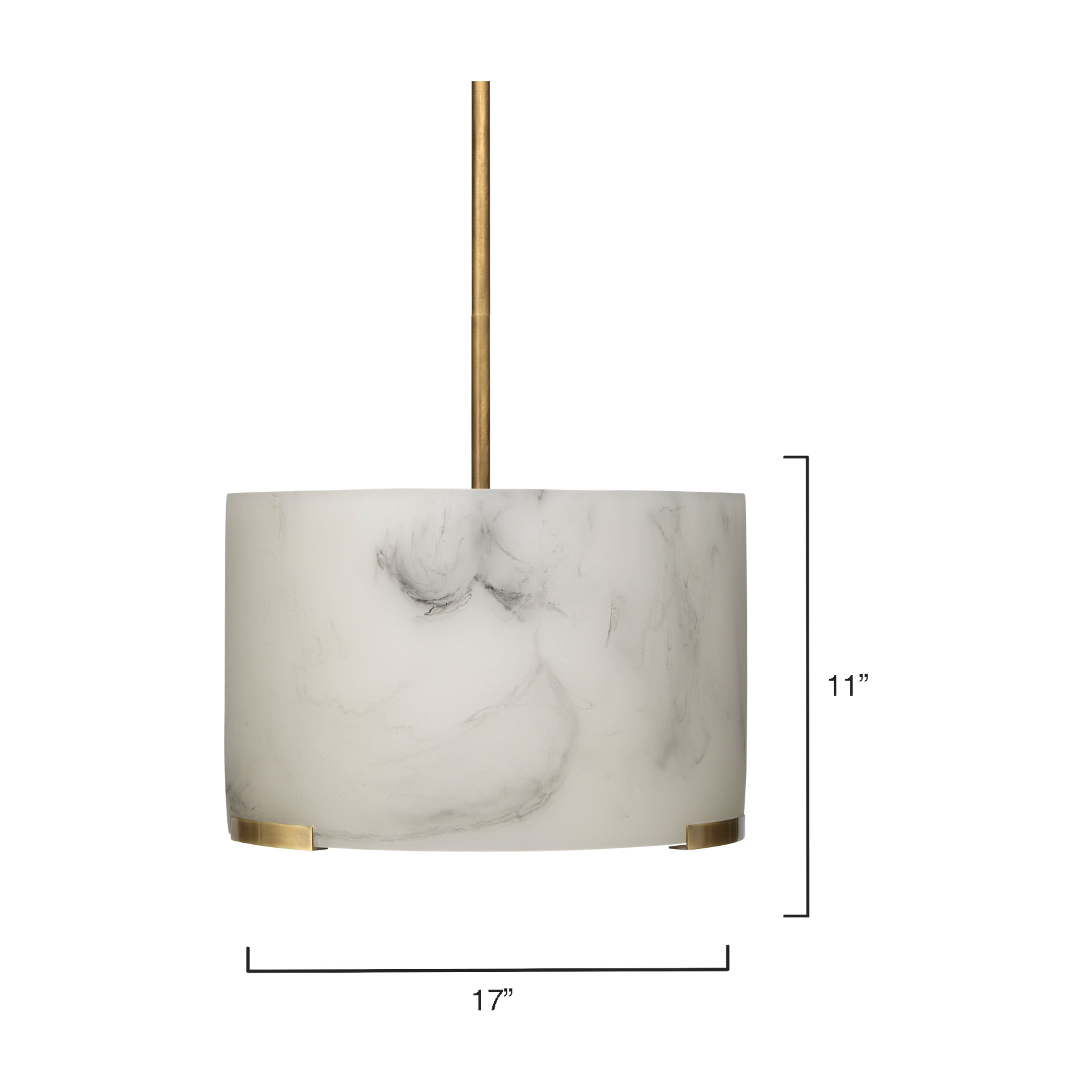 Elancourt Faux Alabaster 3-Light Pendant by Jamie Young