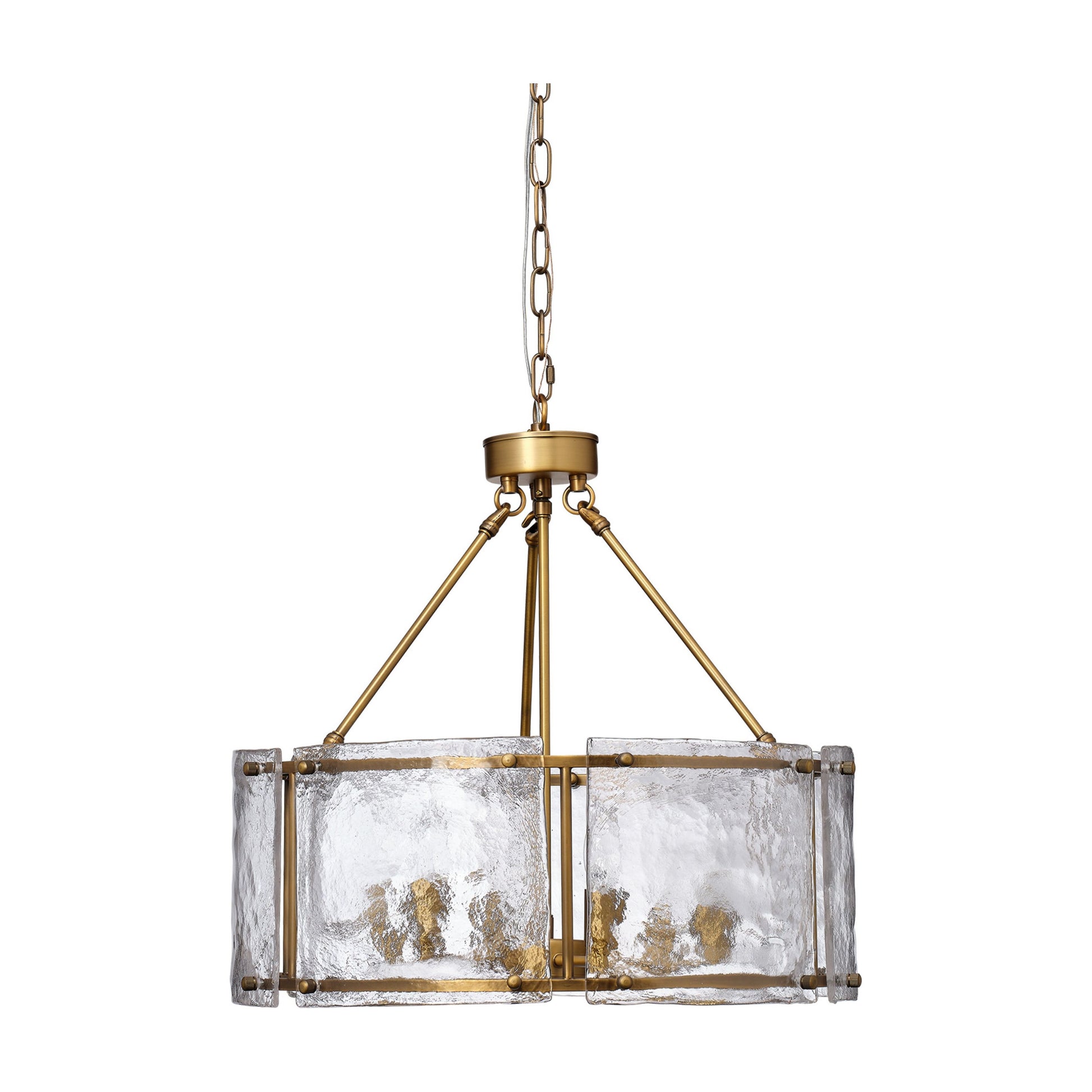Glenn Large Round Metal 6-Light Chandelier by Jamie Young