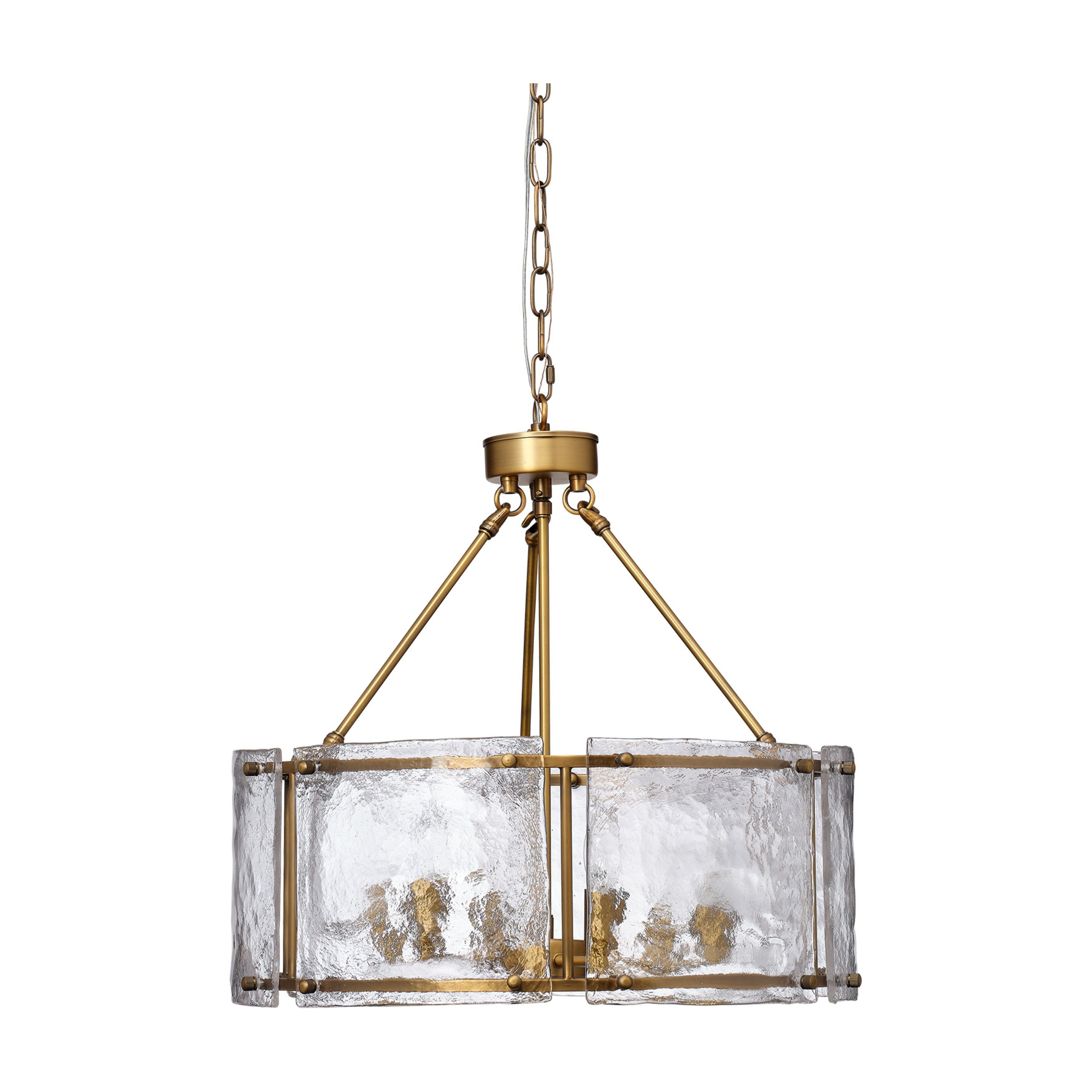 Glenn Large Round Metal 6-Light Chandelier by Jamie Young