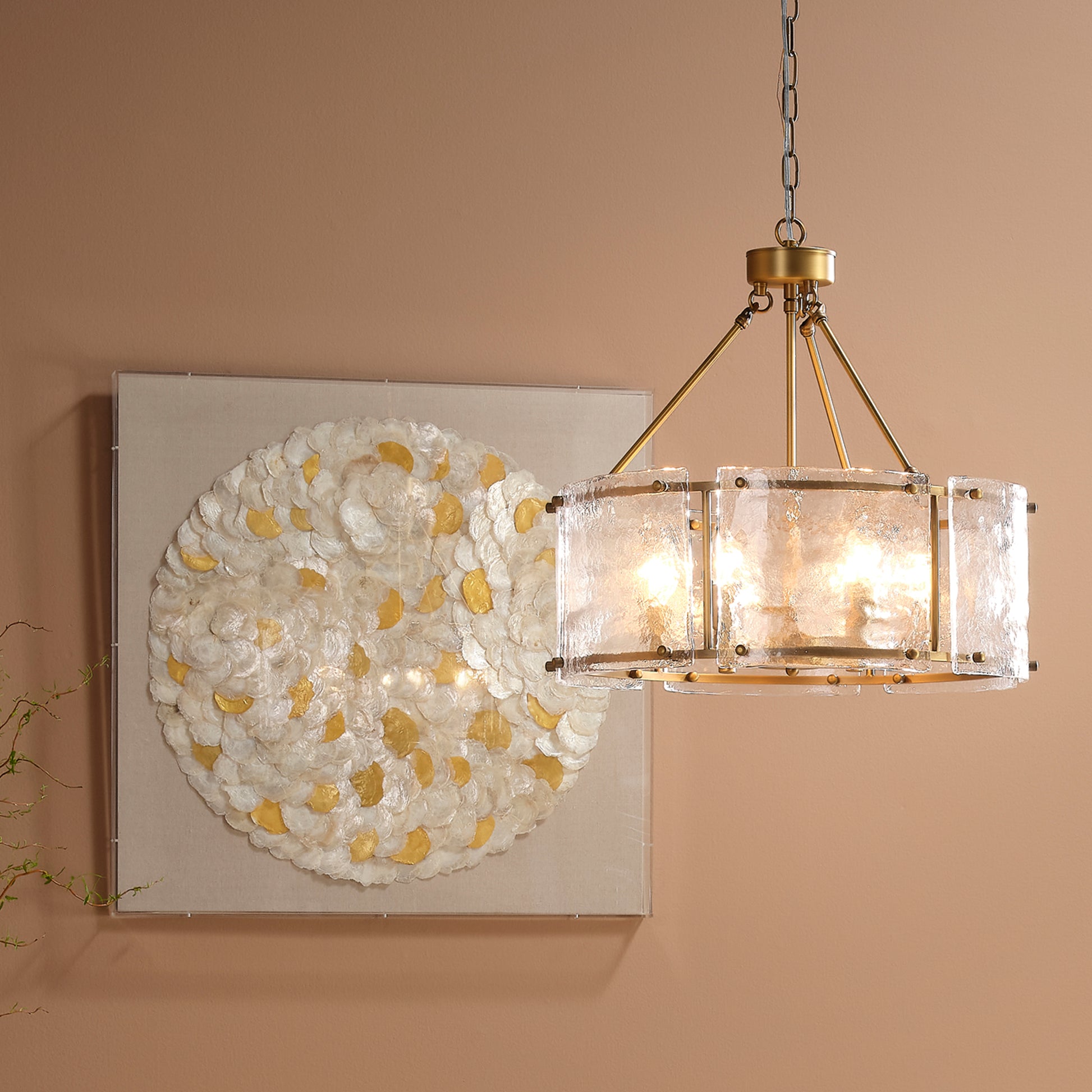 Glenn Large Round Metal 6-Light Chandelier by Jamie Young