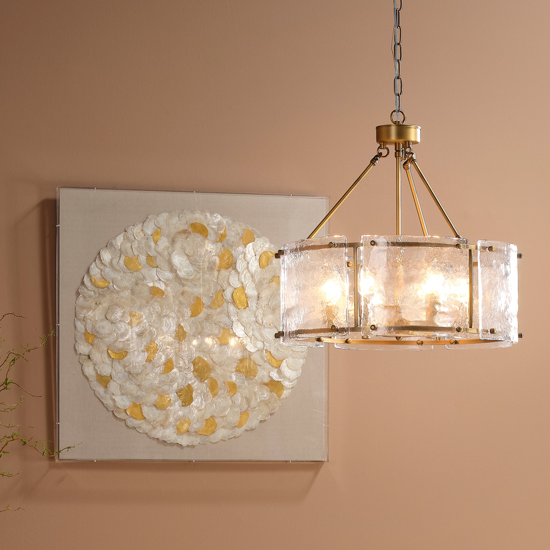 Glenn Large Round Metal 6-Light Chandelier by Jamie Young