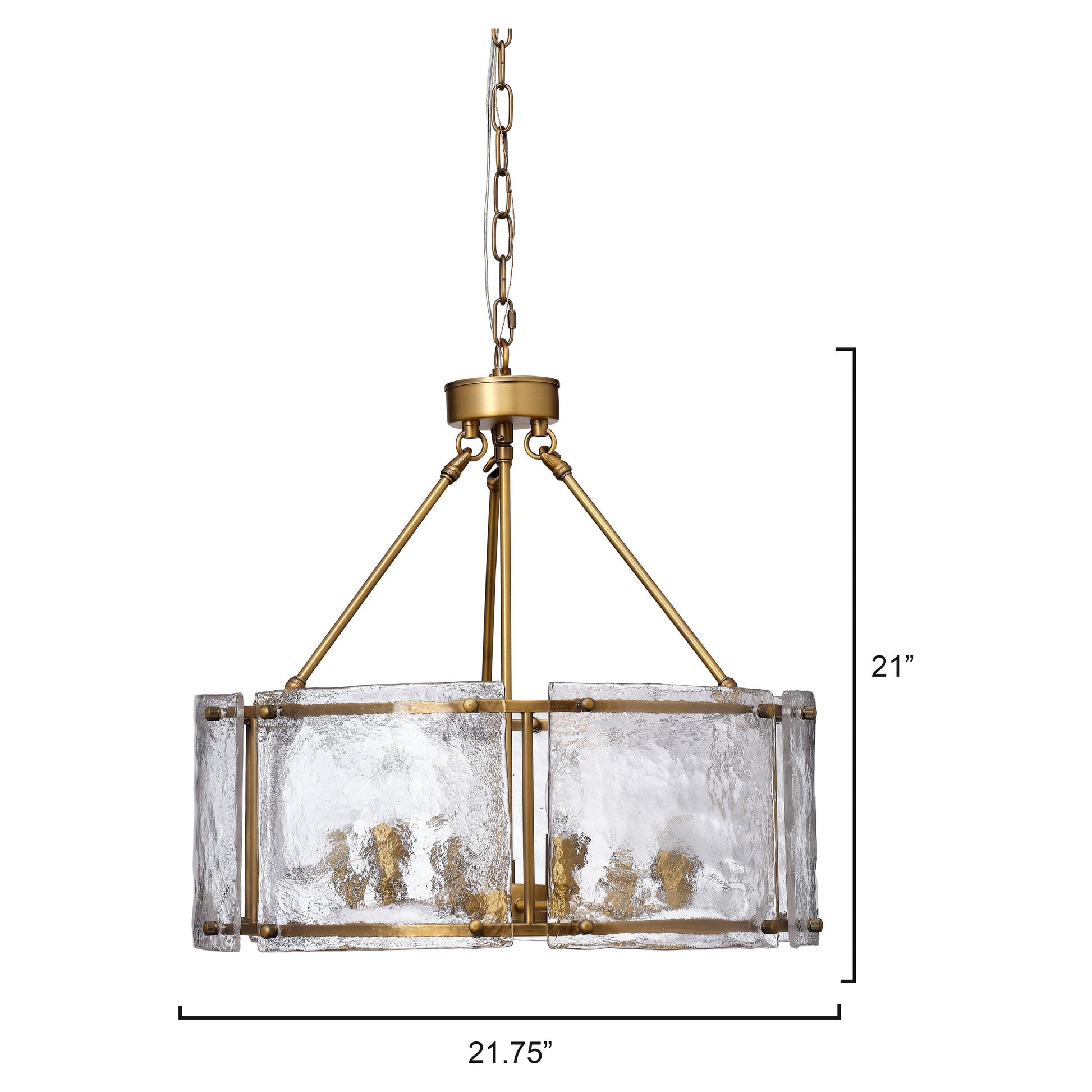 Glenn Large Round Metal 6-Light Chandelier by Jamie Young