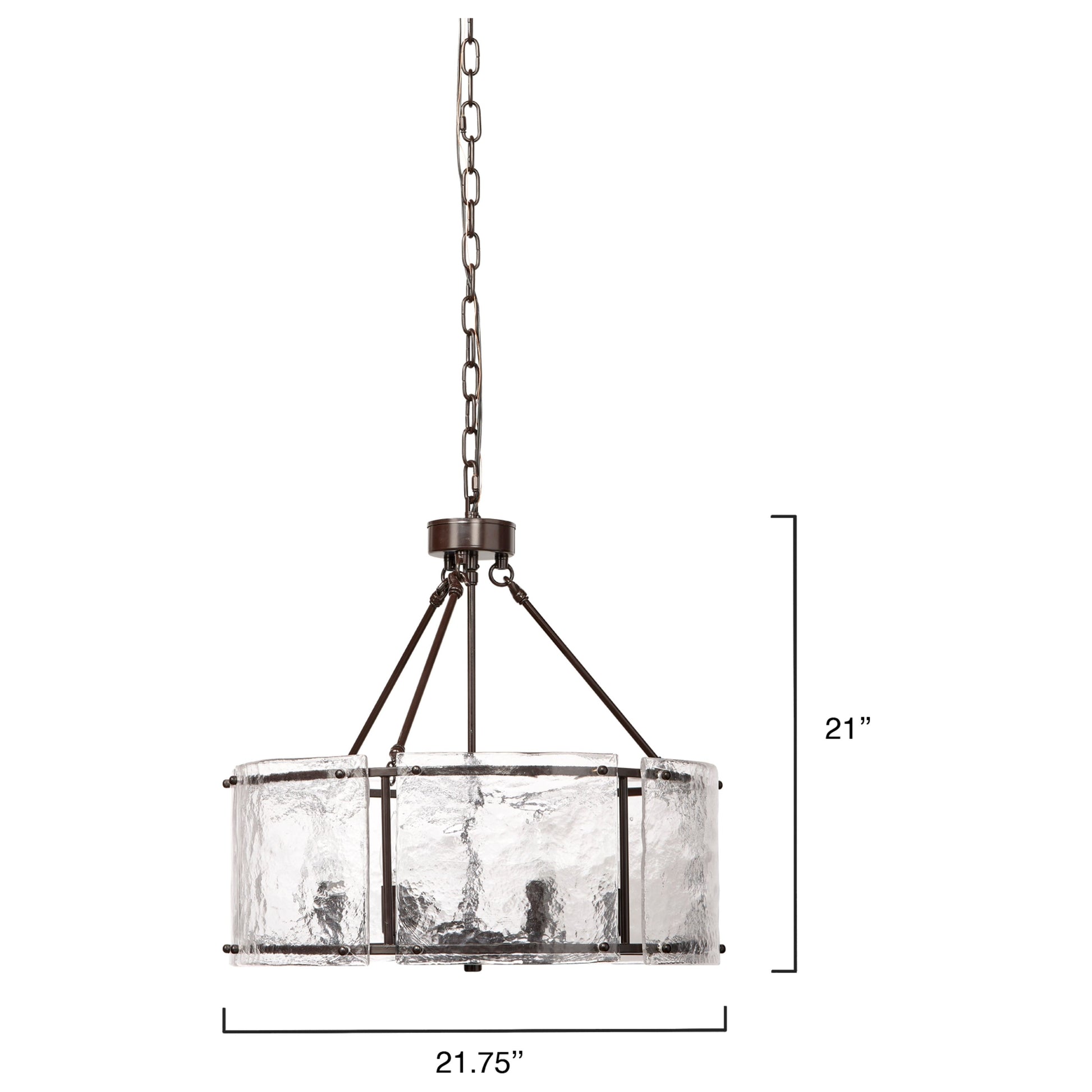 Glenn Large Round Metal 6-Light Chandelier by Jamie Young