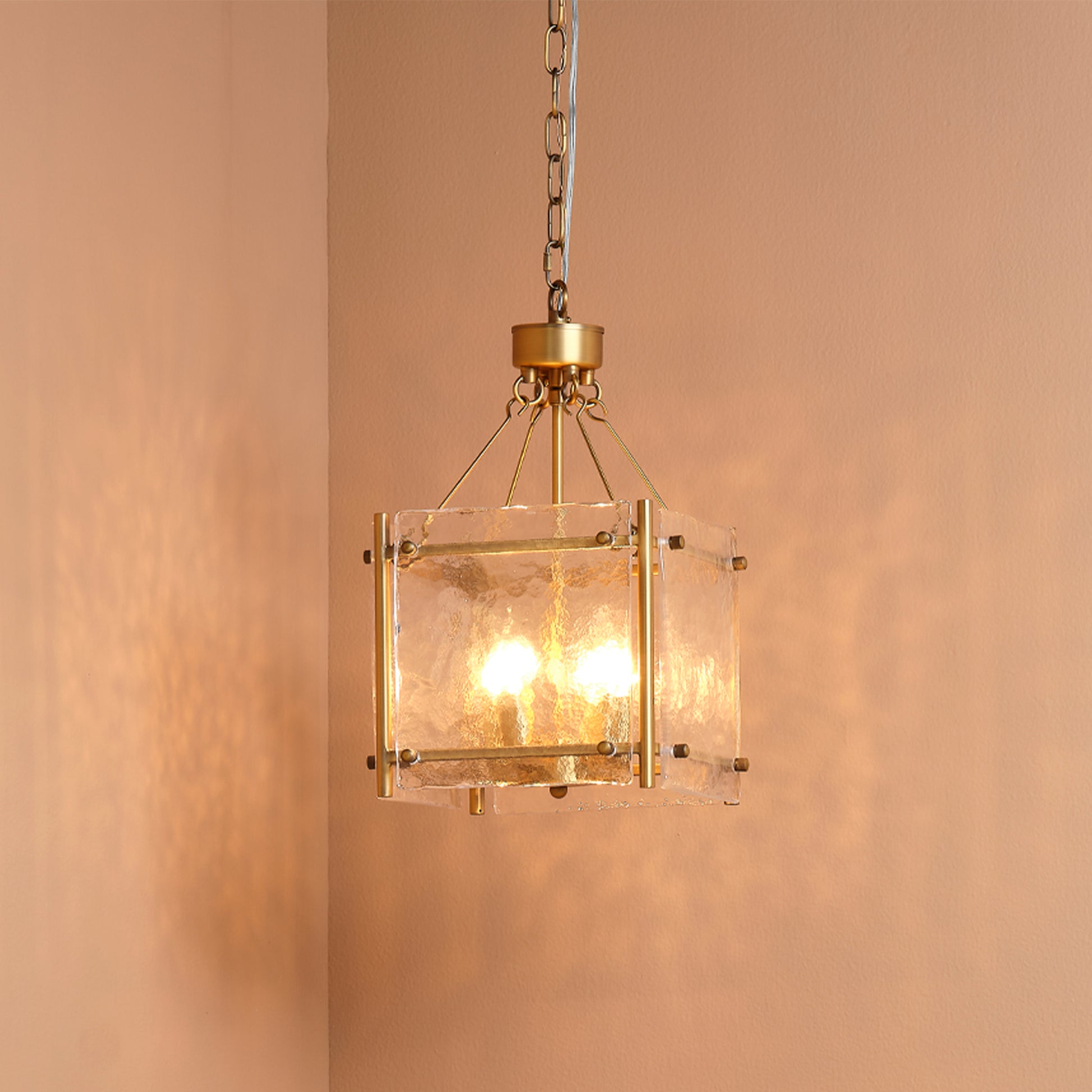Glenn Small Square Metal 4-Light Chandelier by Jamie Young