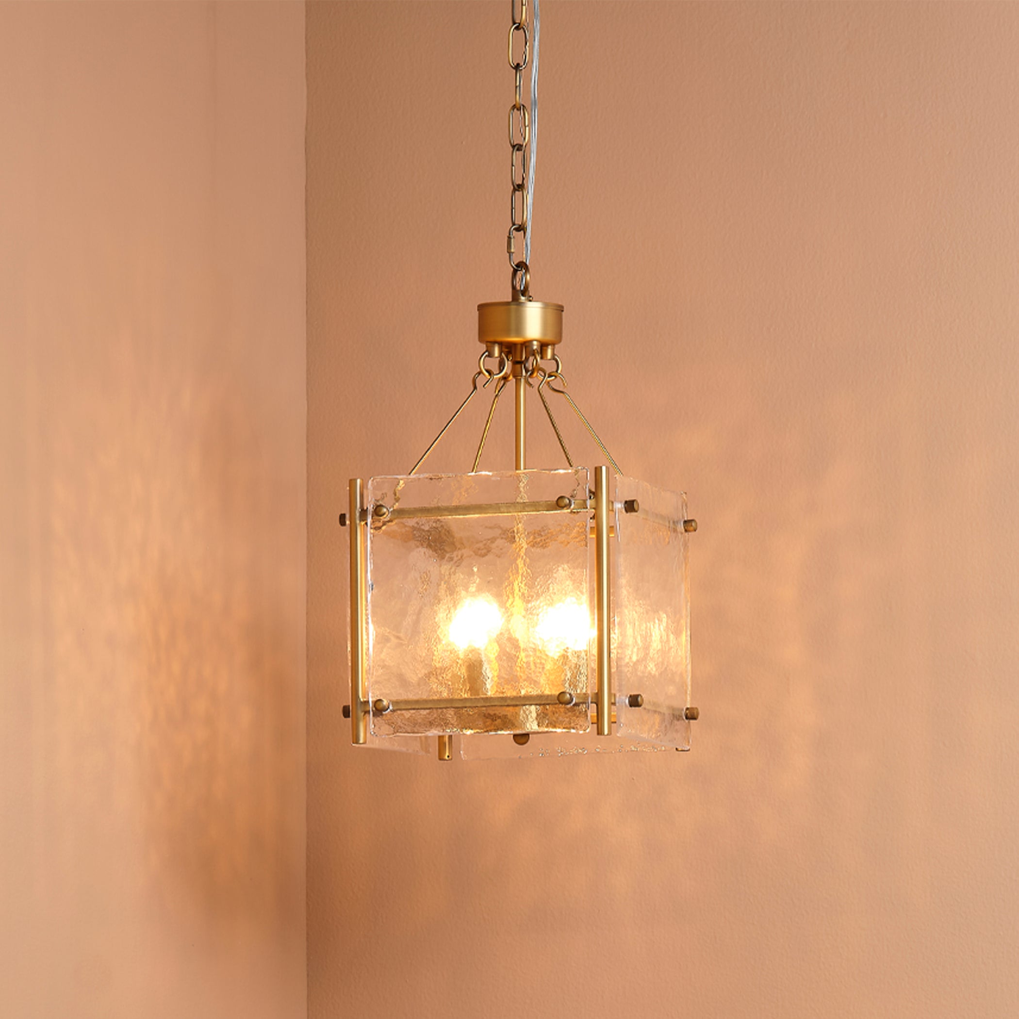 Glenn Small Square Metal 4-Light Chandelier by Jamie Young