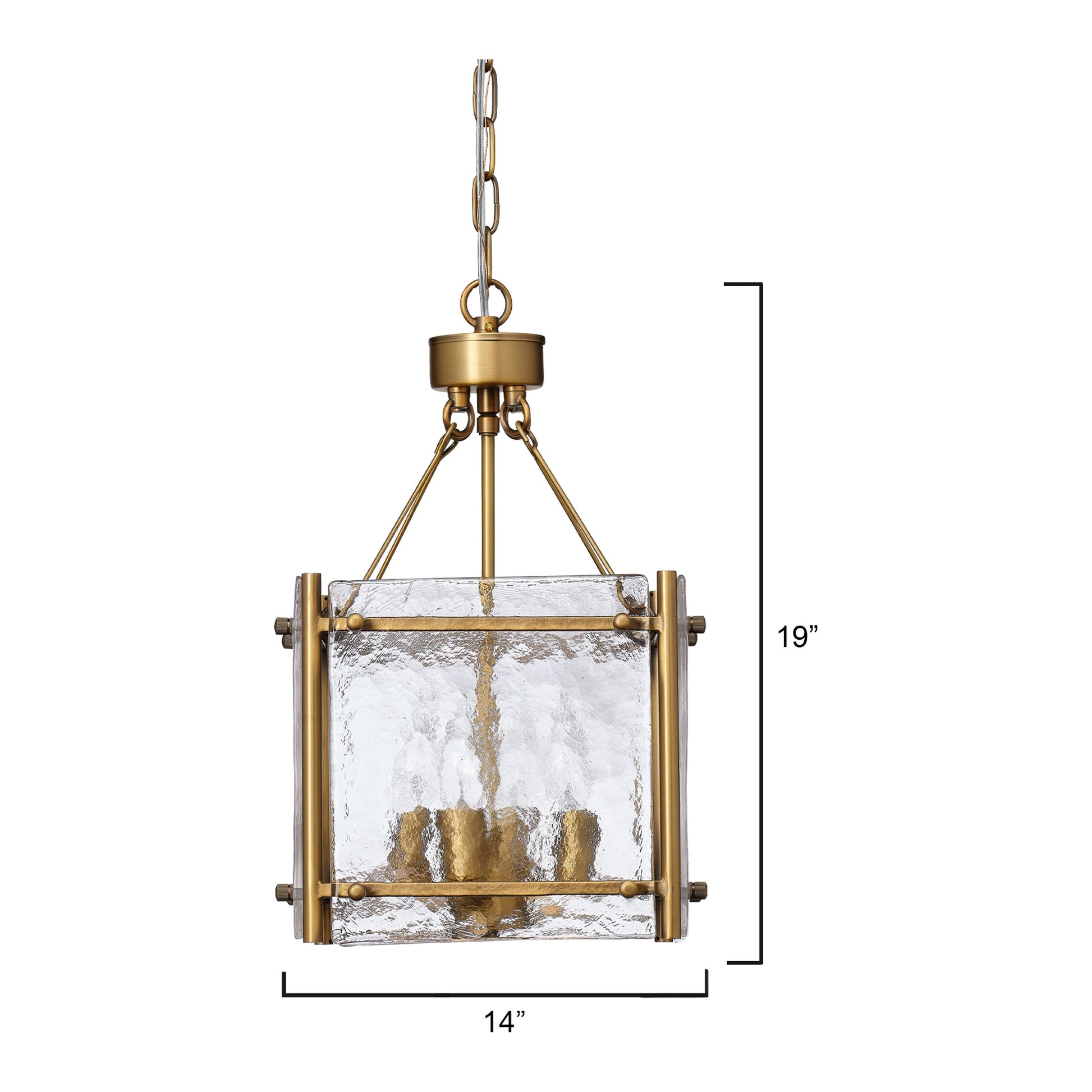 Glenn Small Square Metal 4-Light Chandelier by Jamie Young
