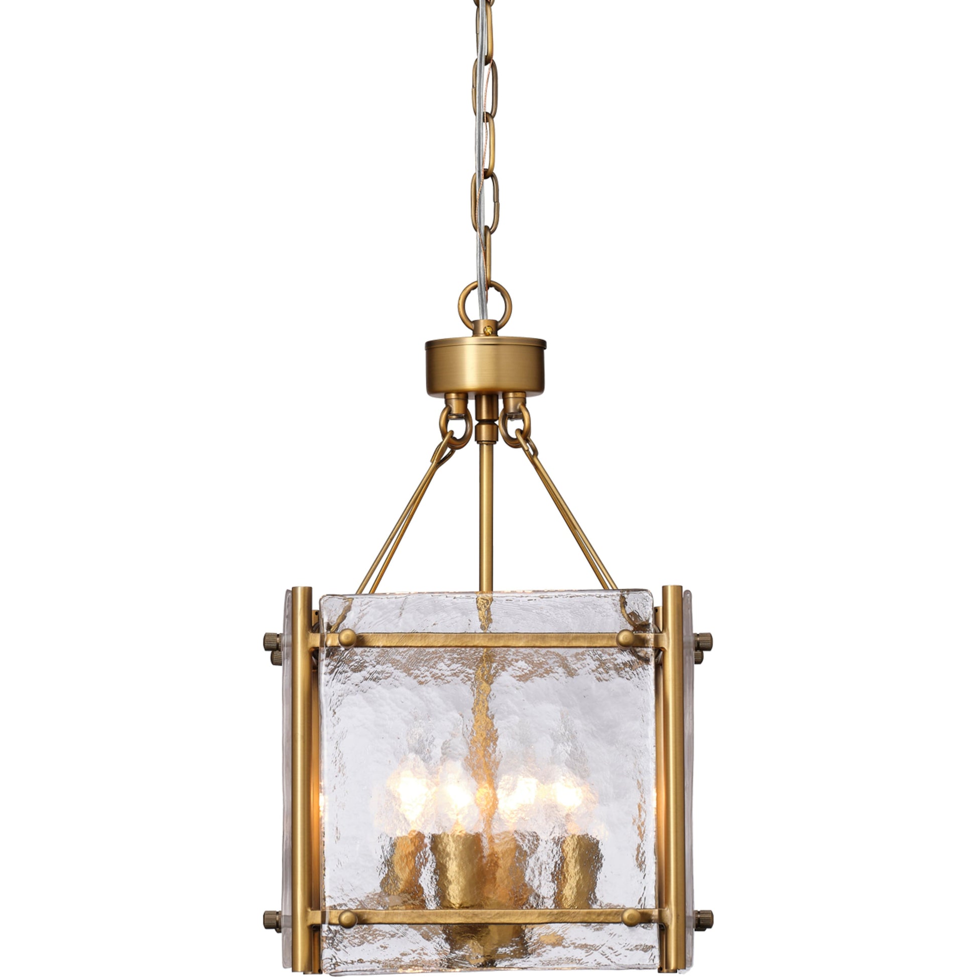 Glenn Small Square Metal 4-Light Chandelier by Jamie Young