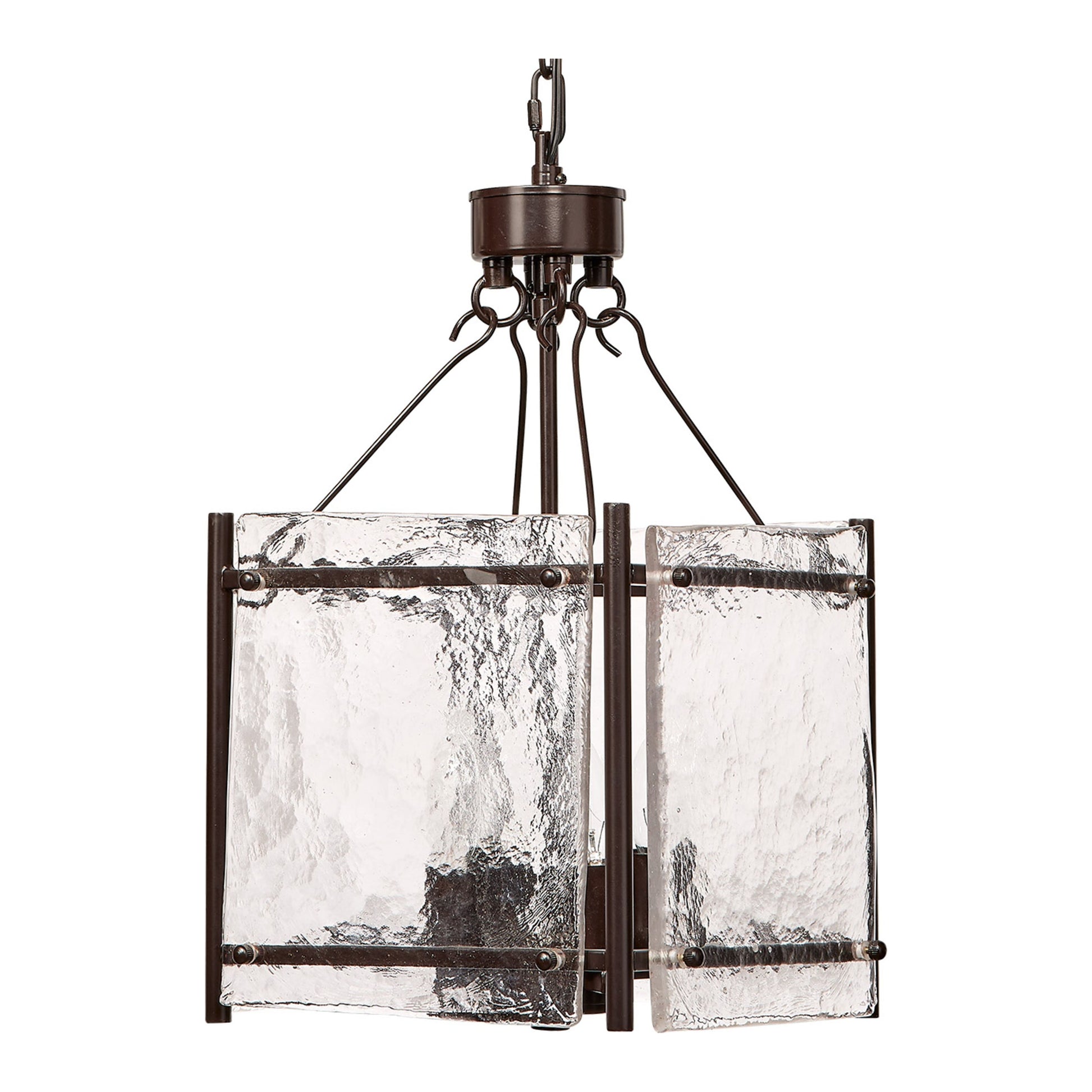 Glenn Small Square Metal 4-Light Chandelier by Jamie Young