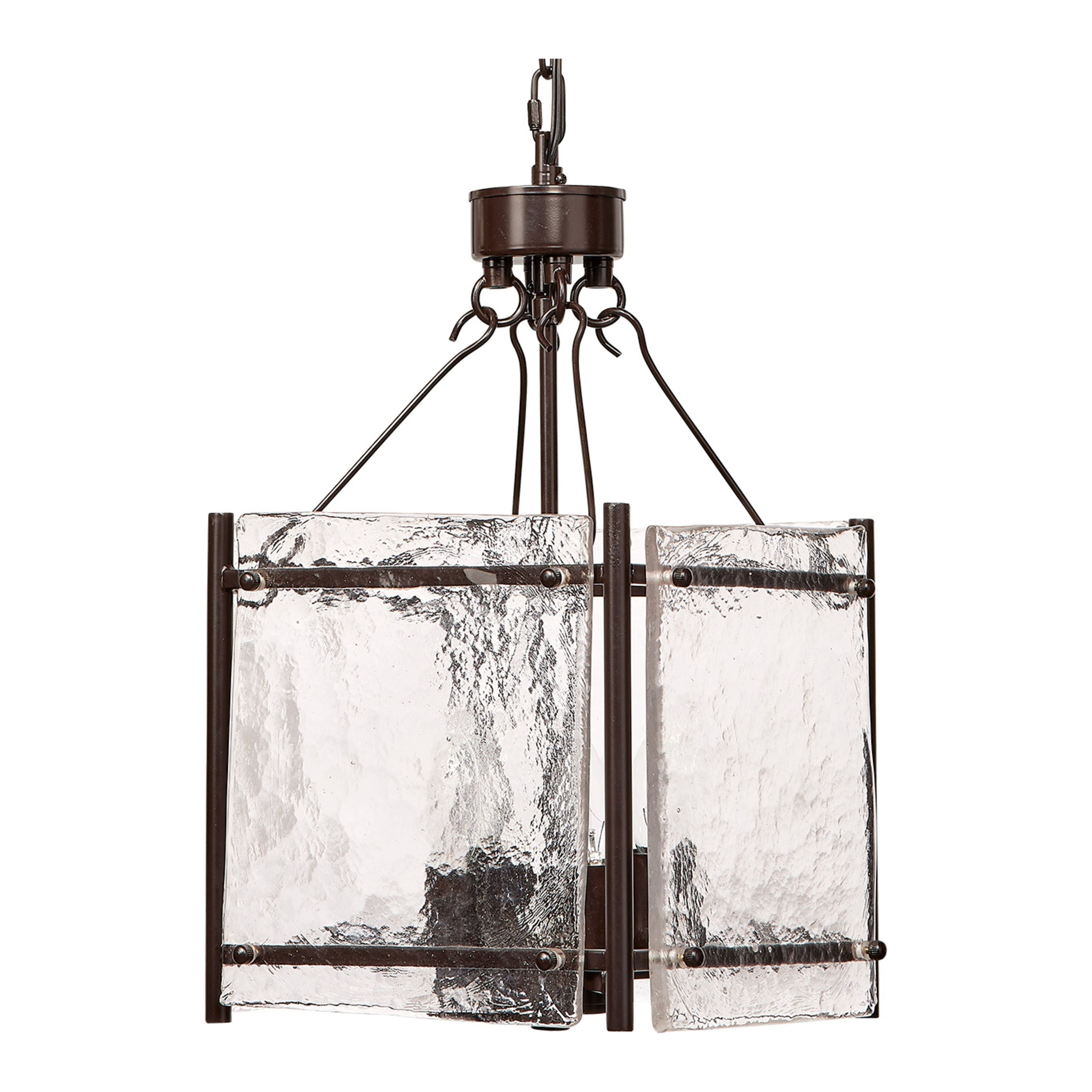 Glenn Small Square Metal 4-Light Chandelier by Jamie Young