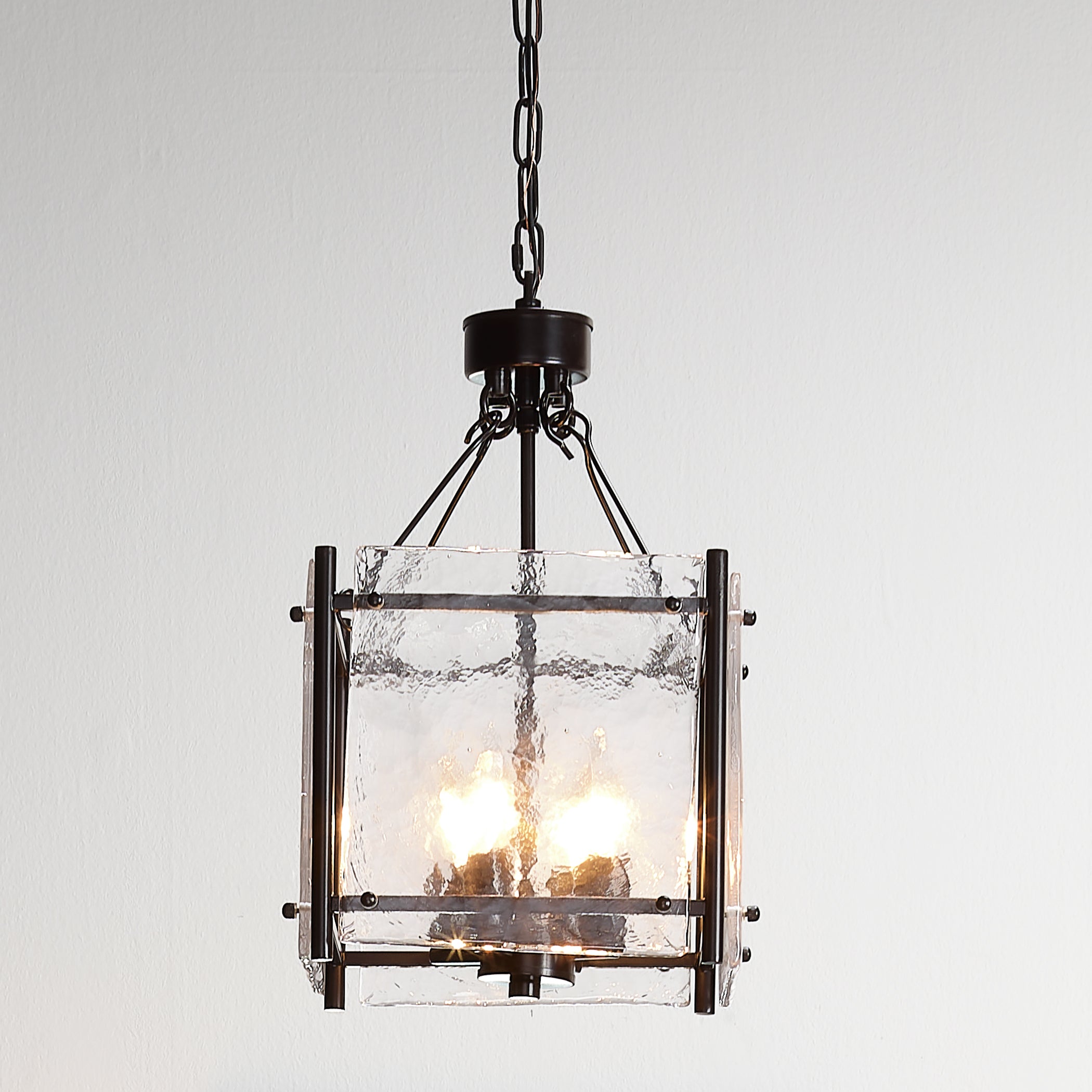 Glenn Small Square Metal 4-Light Chandelier by Jamie Young
