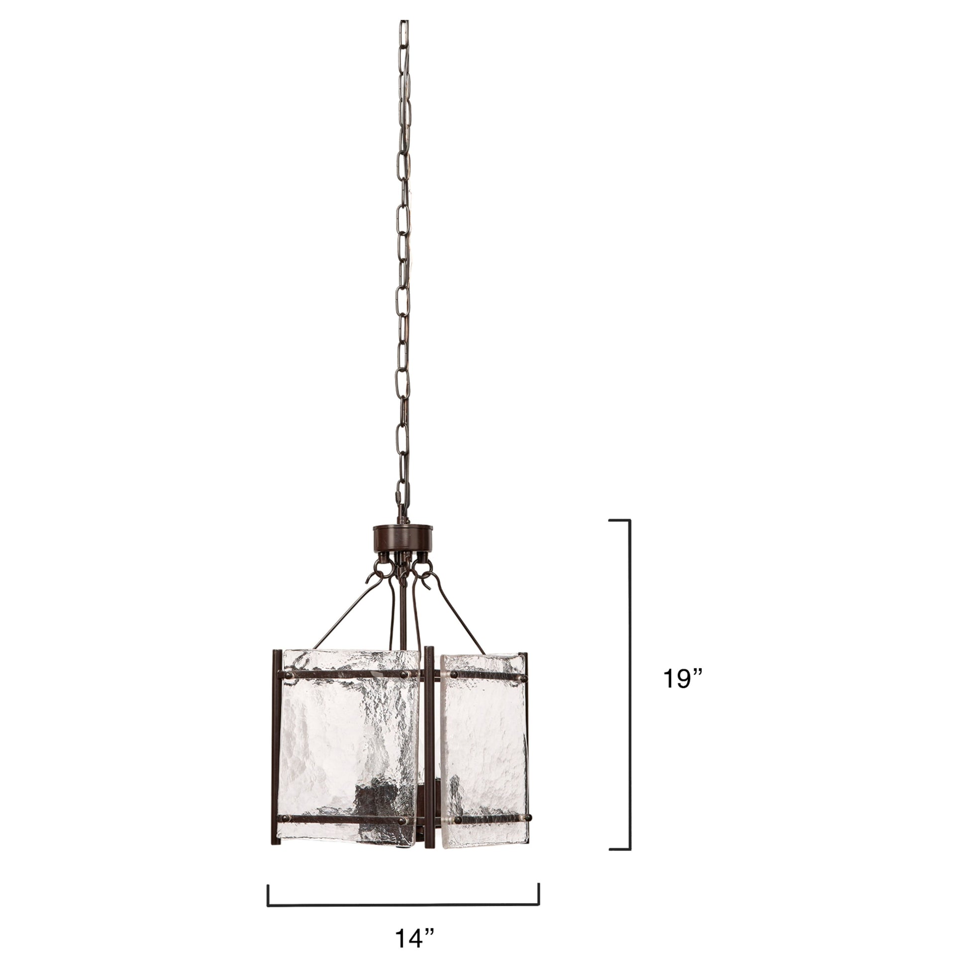 Glenn Small Square Metal 4-Light Chandelier by Jamie Young