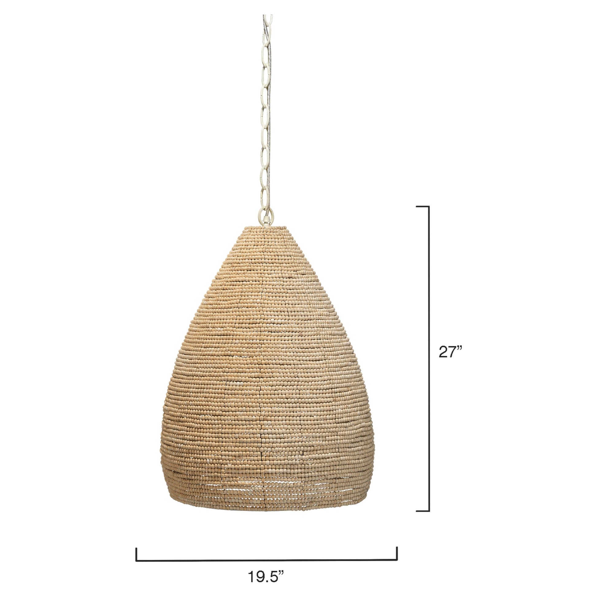 Gulf Wood Beaded 1-Light Pendant by Jamie Young