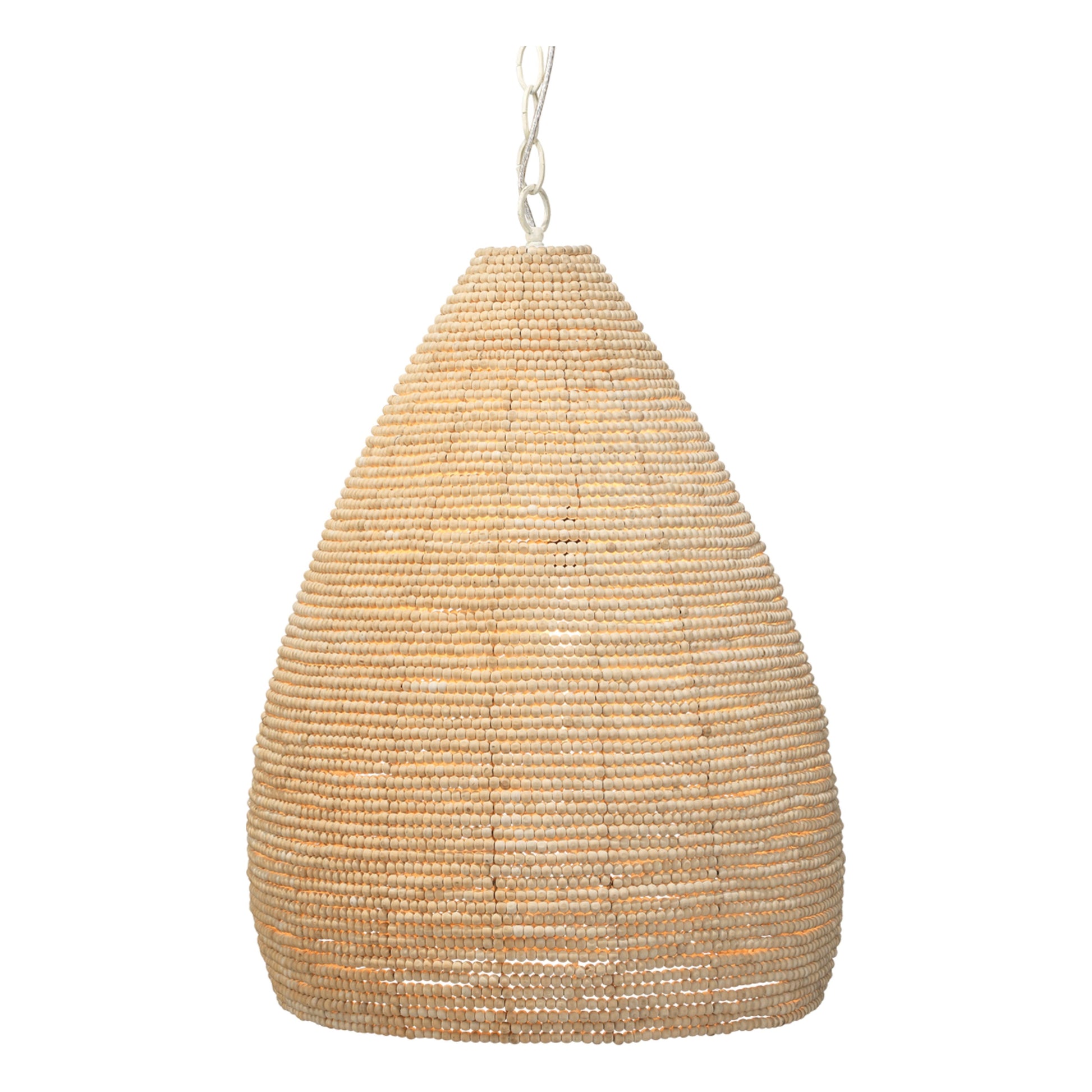 Gulf Wood Beaded 1-Light Pendant by Jamie Young