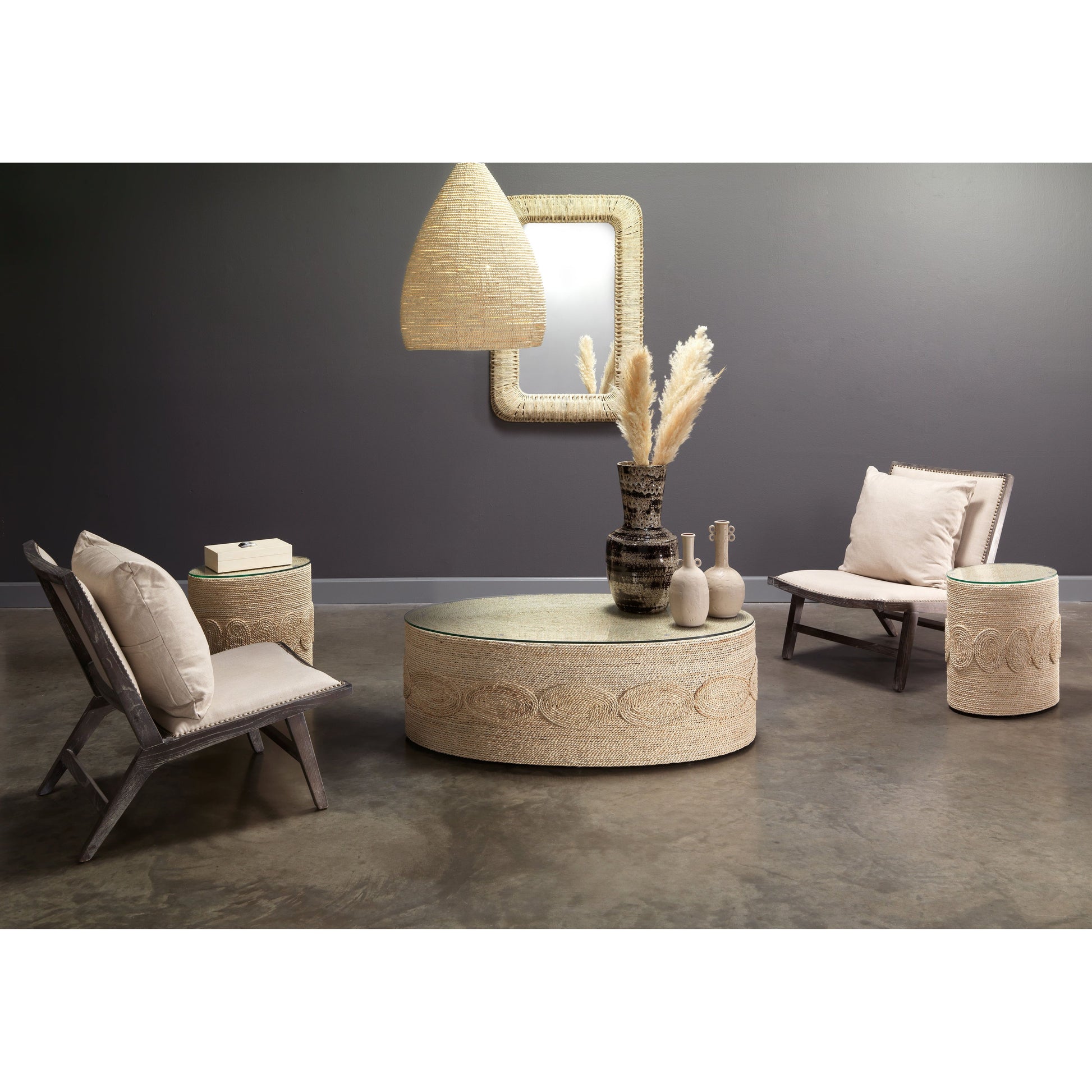 Gulf Wood Beaded 1-Light Pendant by Jamie Young