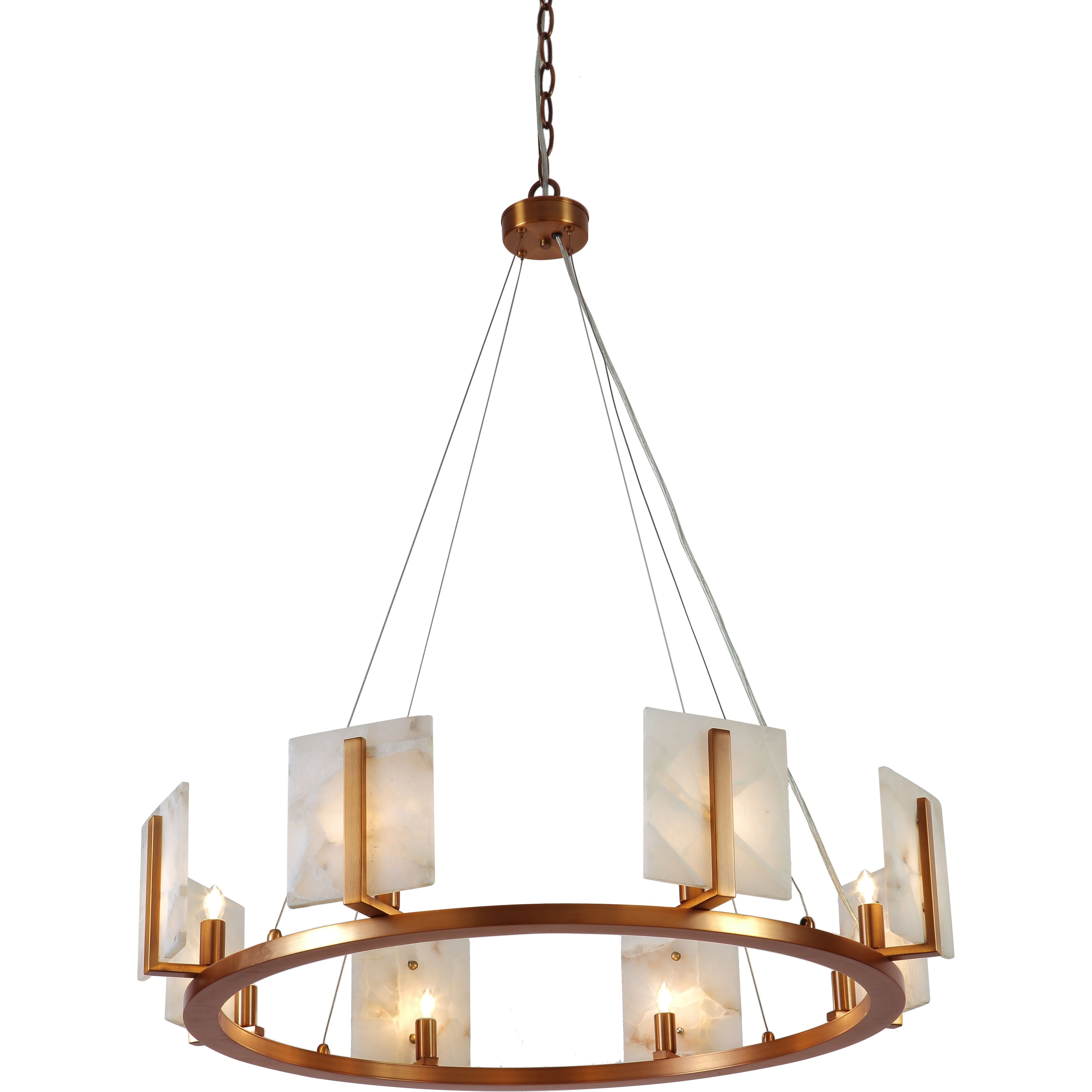 Halo Alabaster 8-Light Chandelier by Jamie Young
