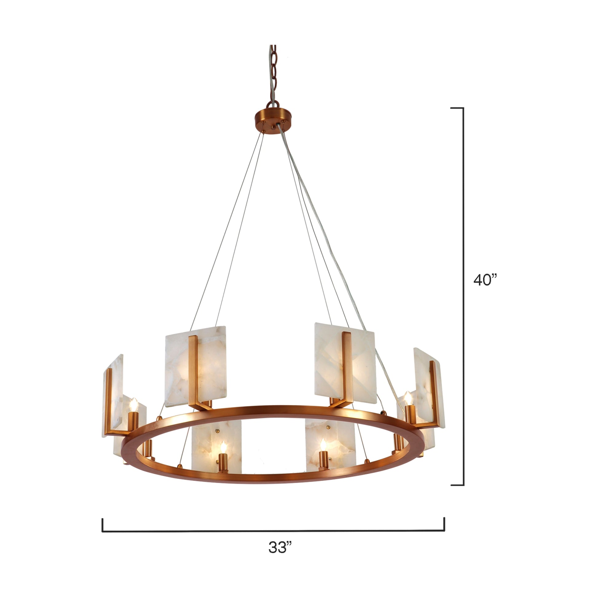 Halo Alabaster 8-Light Chandelier by Jamie Young