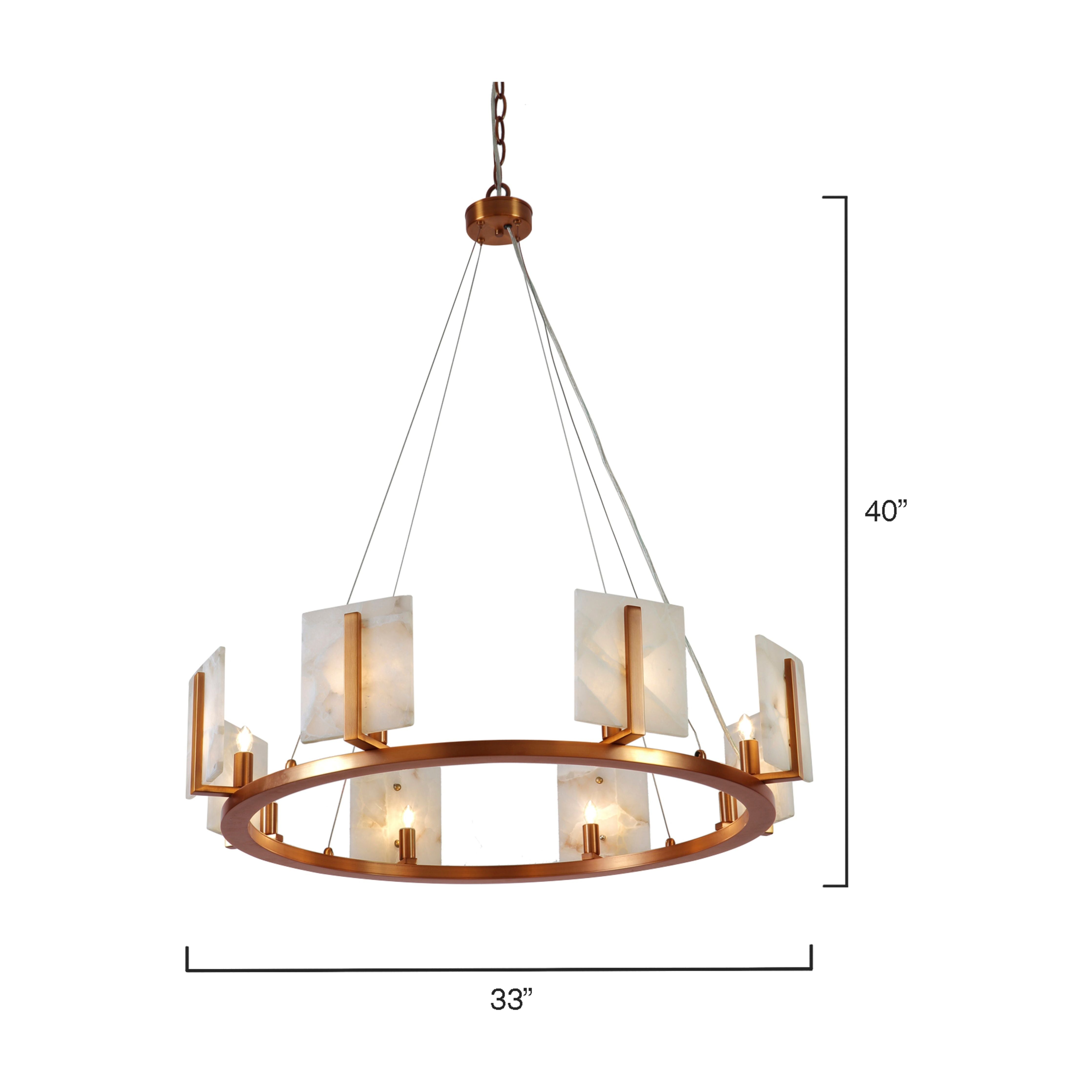 Halo Alabaster 8-Light Chandelier by Jamie Young