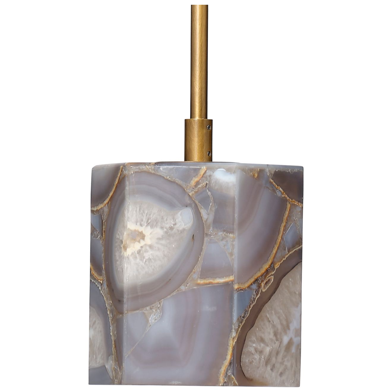 Hex Agate 1-Light Pendant by Jamie Young