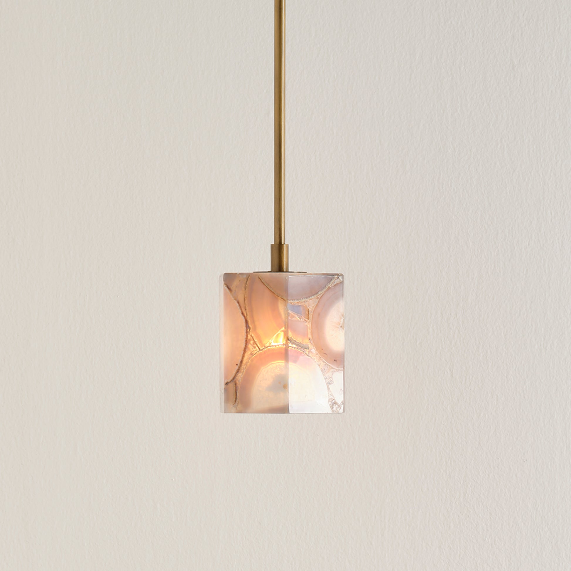 Hex Agate 1-Light Pendant by Jamie Young
