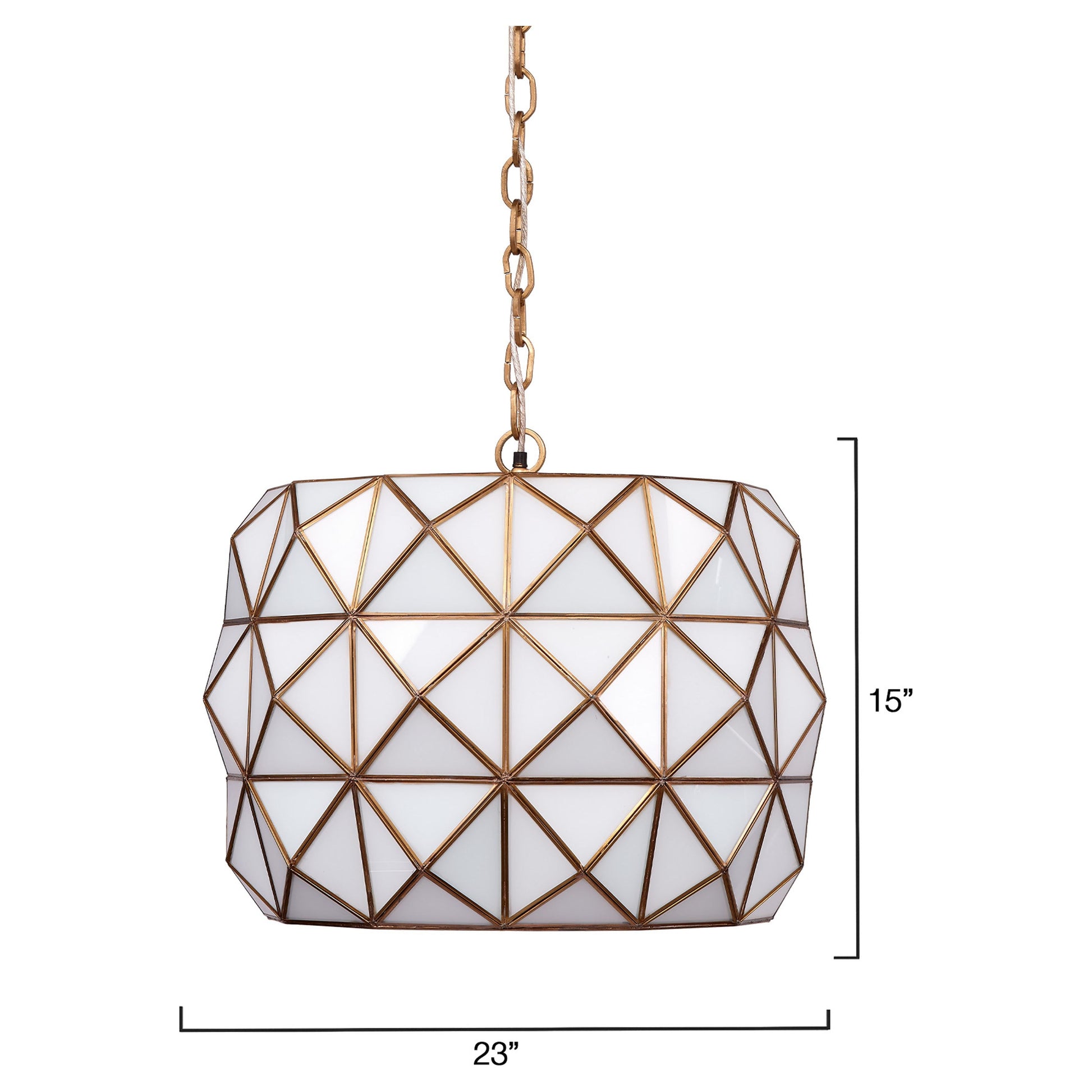 Hollywood 1-Light Glass and Metal Pendant by Jamie Young