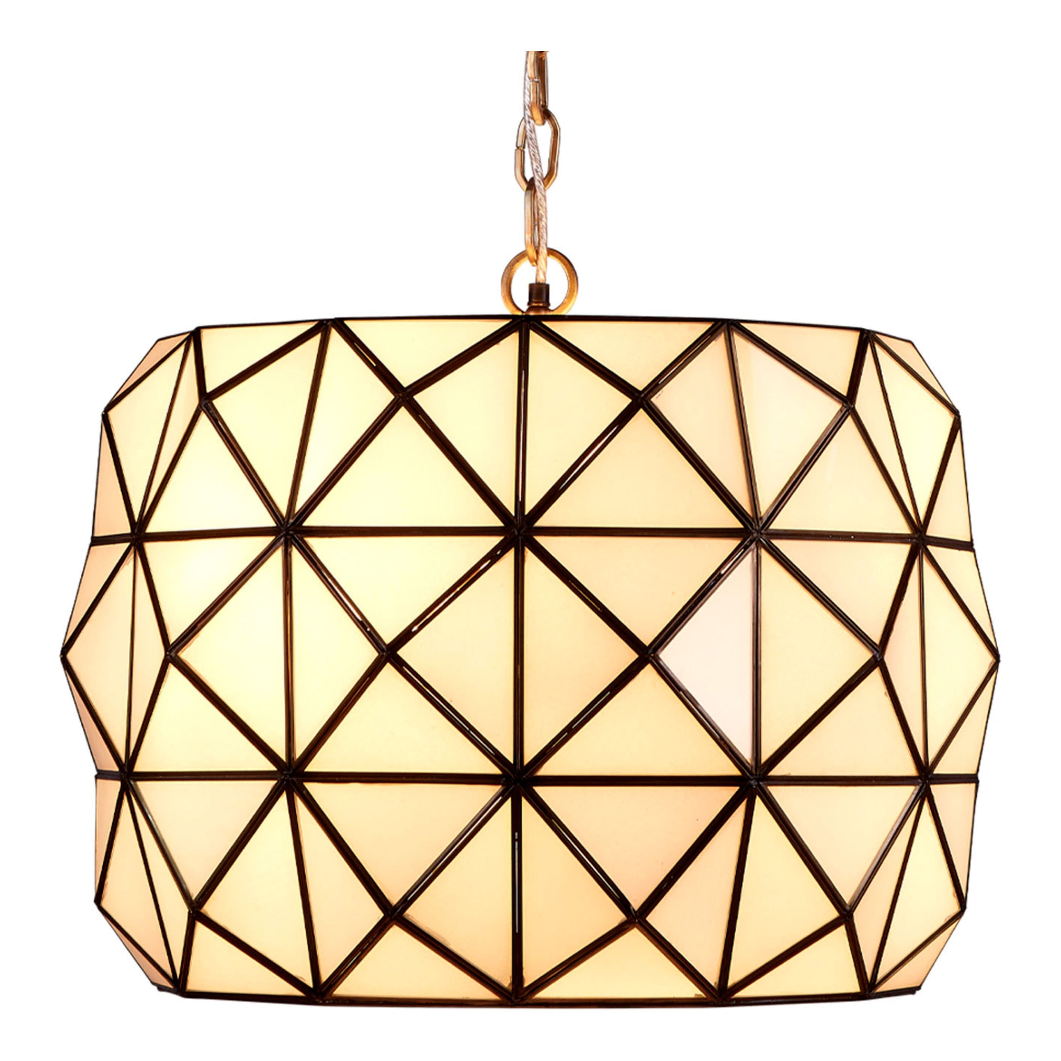 Hollywood 1-Light Glass and Metal Pendant by Jamie Young