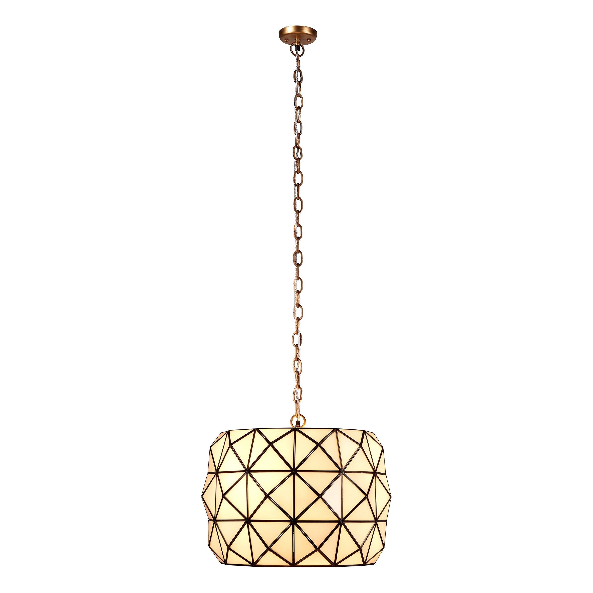 Hollywood 1-Light Glass and Metal Pendant by Jamie Young