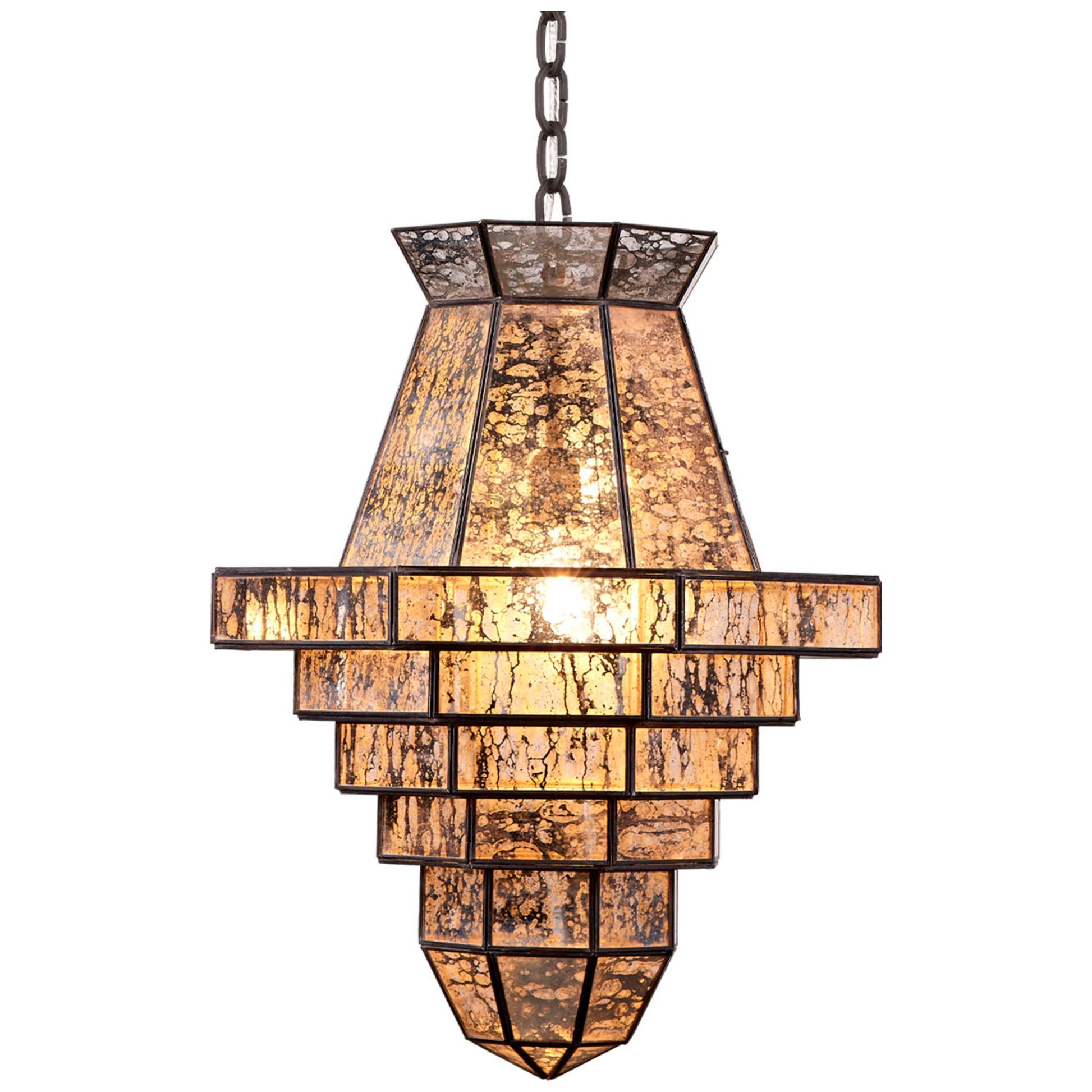 Imperial 1-Light Glass and Metal Pendant by Jamie Young