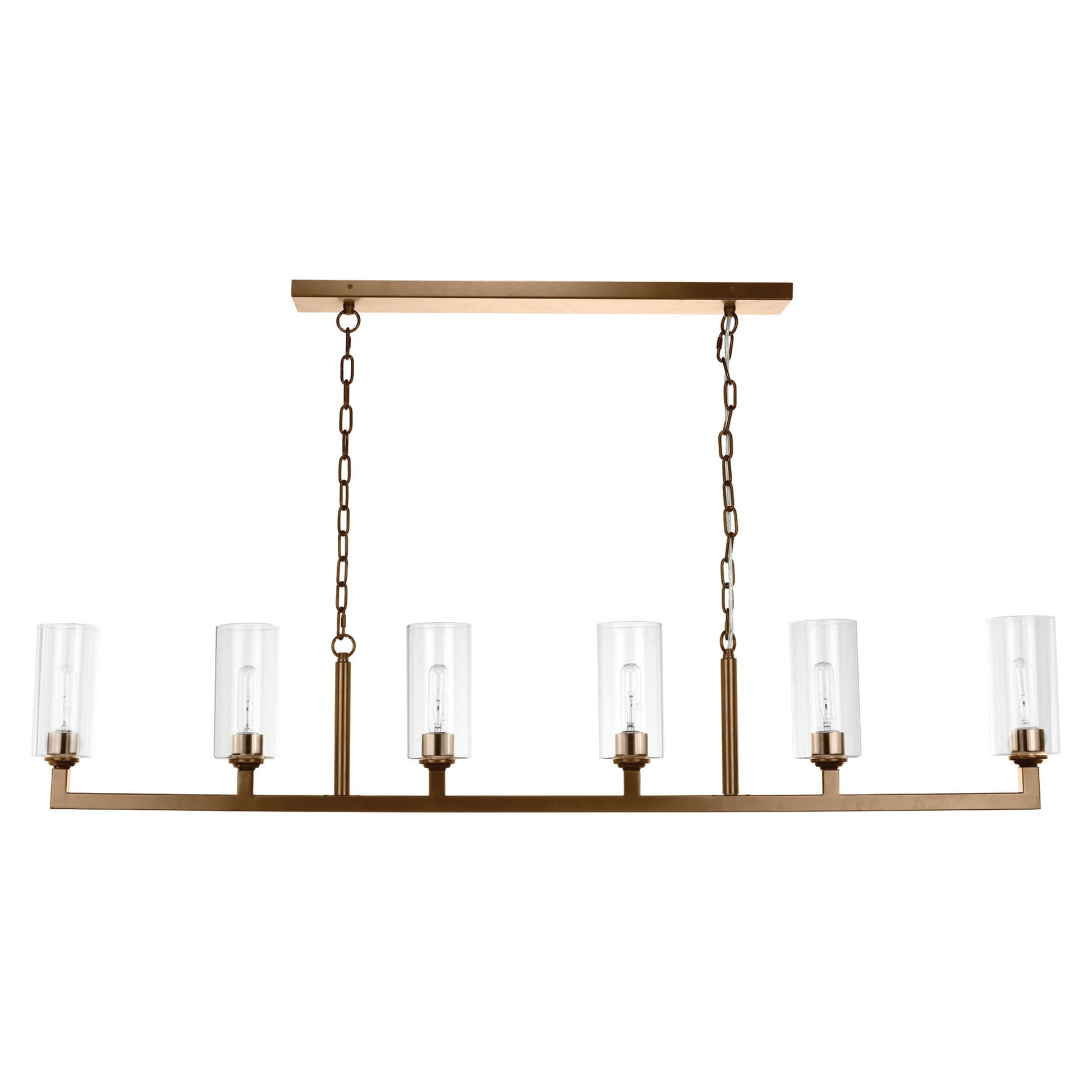 Linear 6-Light Steel Chandelier by Jamie Young