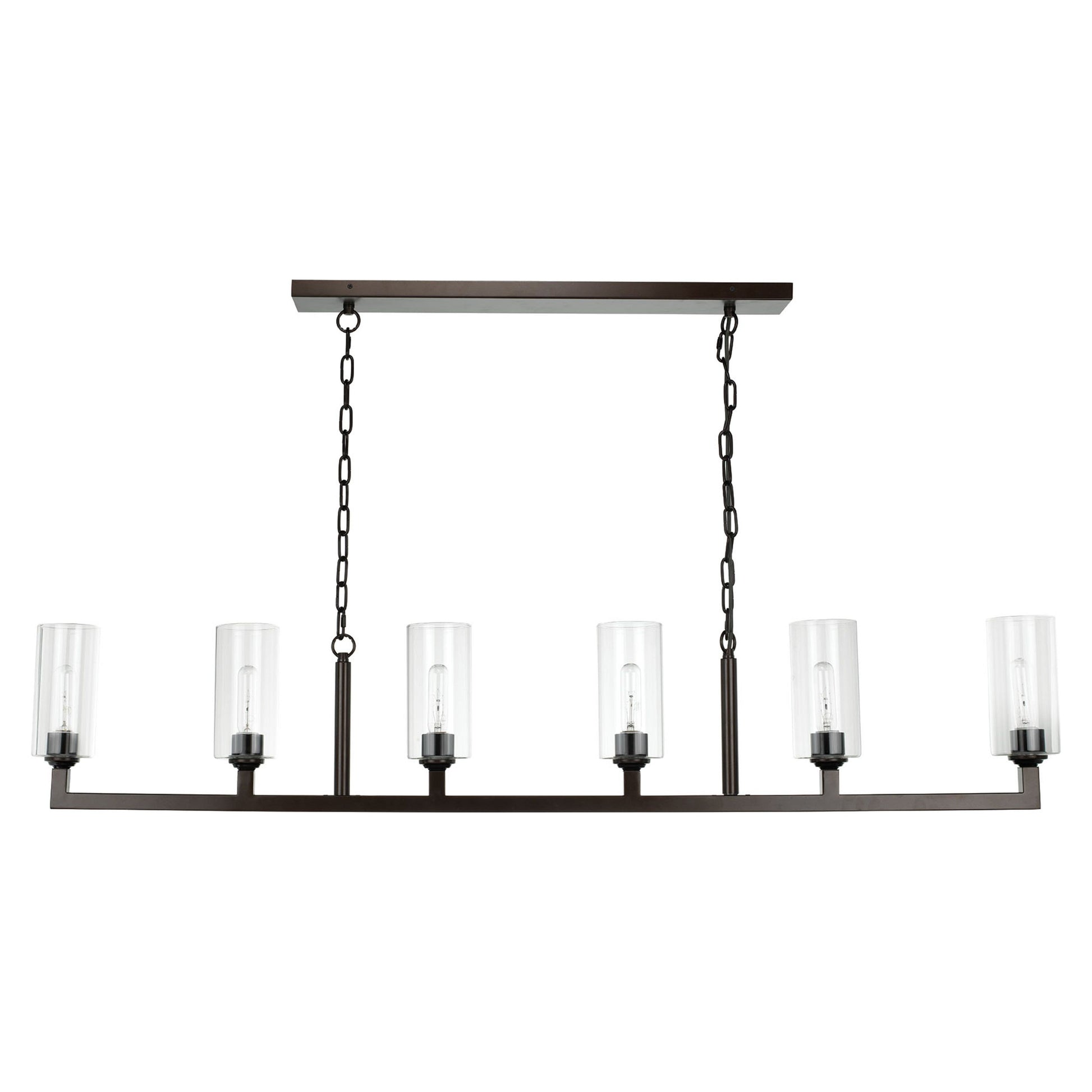 Linear 6-Light Steel Chandelier by Jamie Young