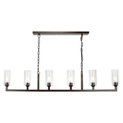 Linear 6-Light Steel Chandelier by Jamie Young