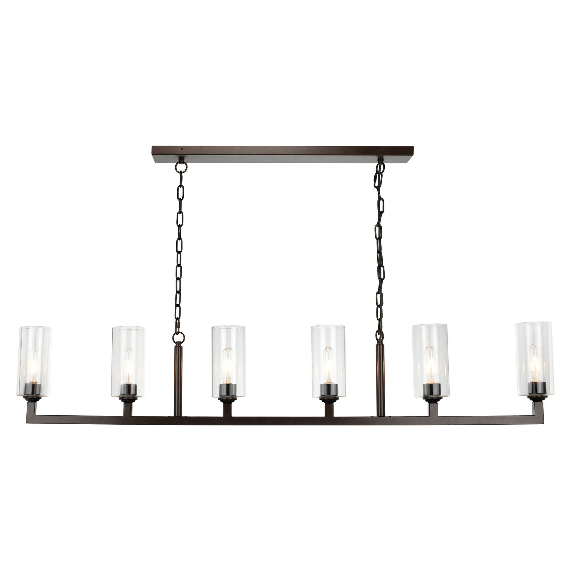 Linear 6-Light Steel Chandelier by Jamie Young