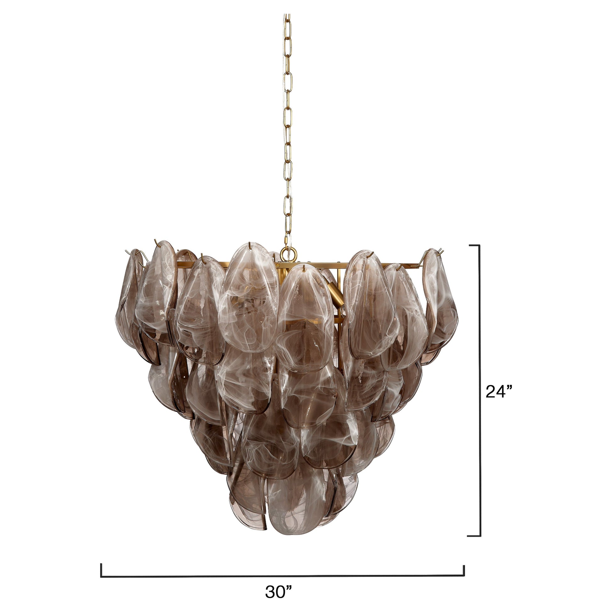 Magnolia 10-Light Quartz Glass Chandelier by Jamie Young