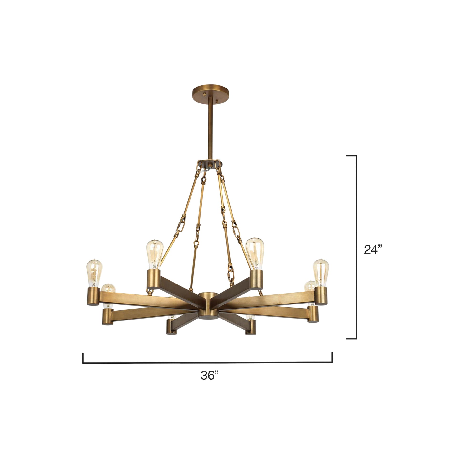 Manchester 8-Light Metal Chandelier by Jamie Young