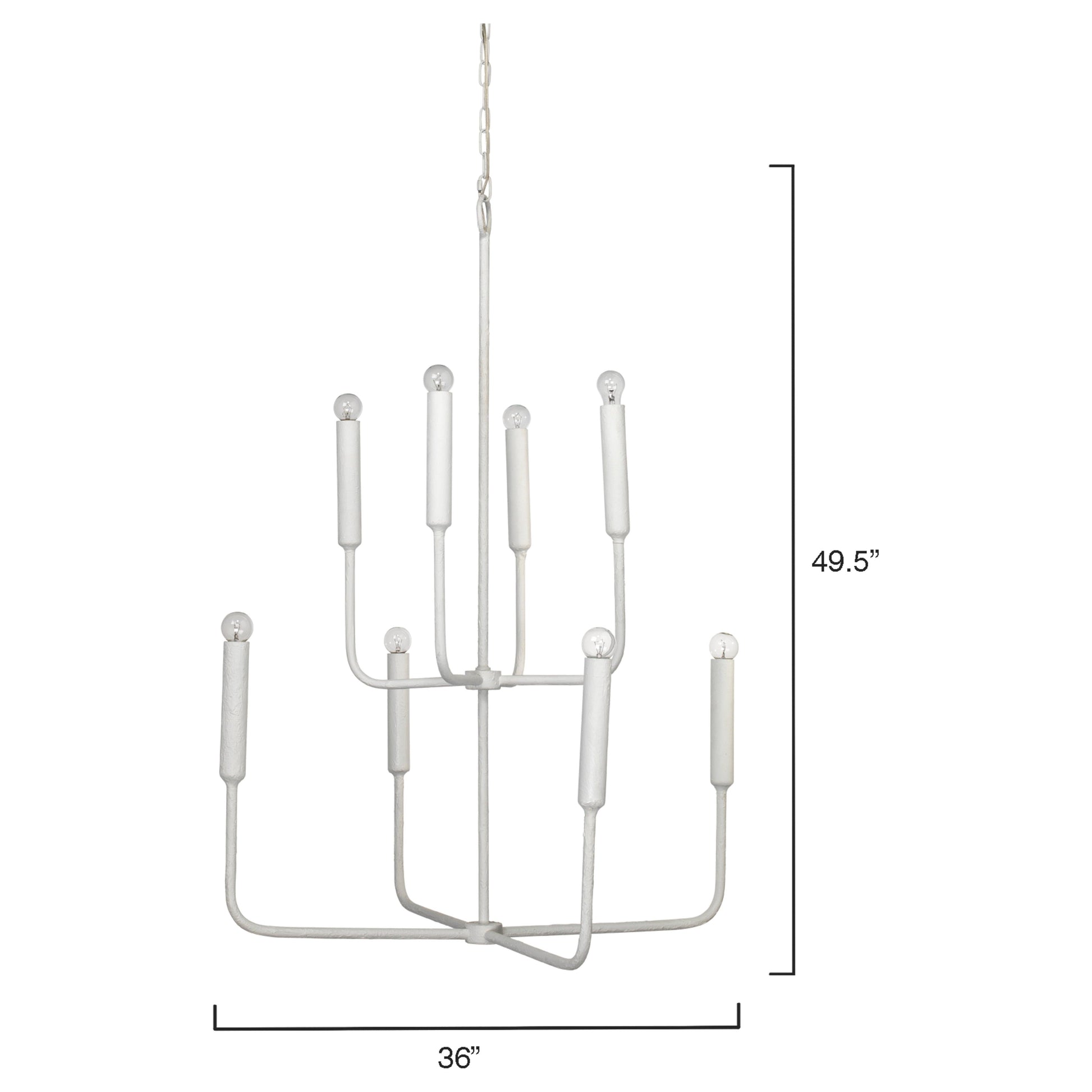 Mercer Two-Tier Gesso Chandelier by Jamie Young