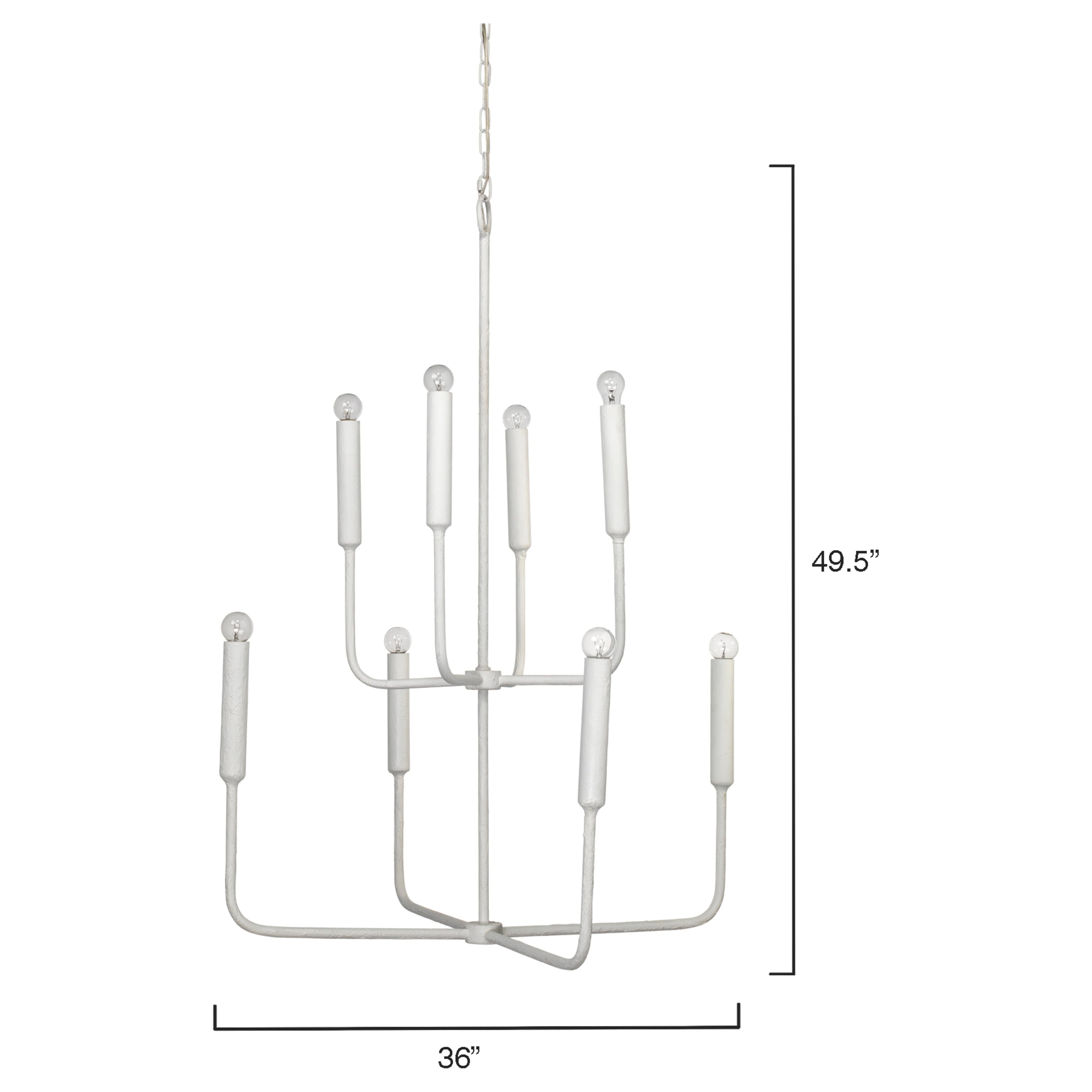Mercer Two-Tier Gesso Chandelier by Jamie Young