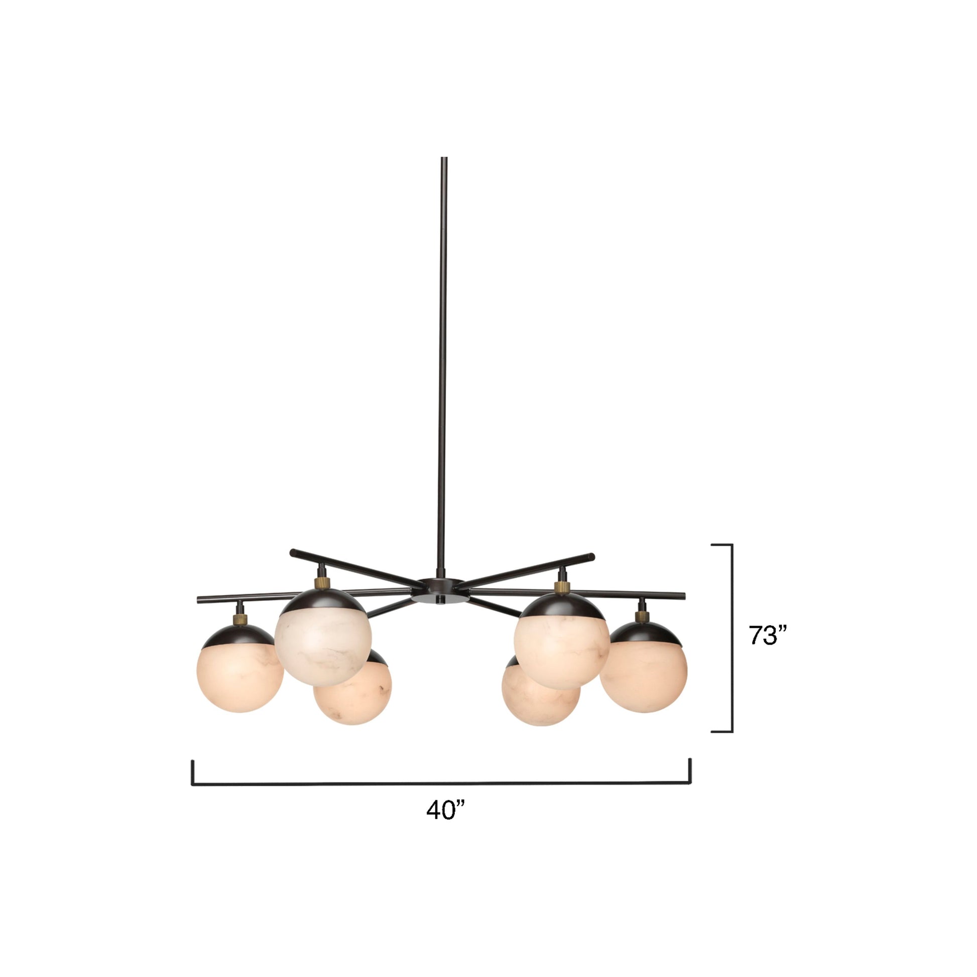 Metro Faux Alabaster 6-Light Chandelier by Jamie Young