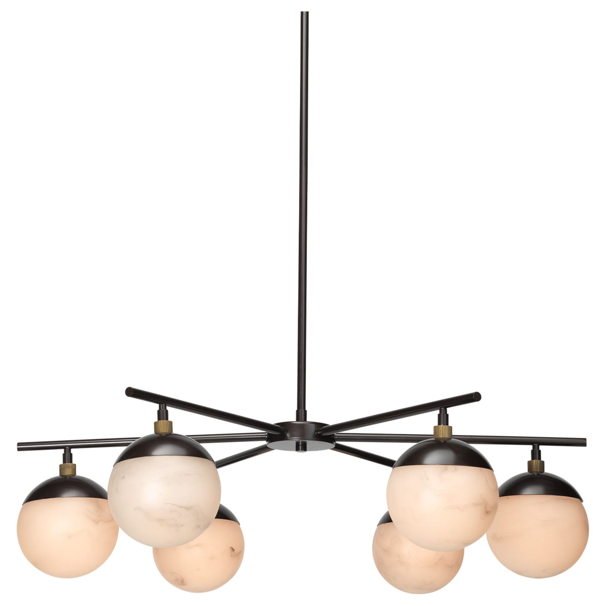 Metro Faux Alabaster 6-Light Chandelier by Jamie Young
