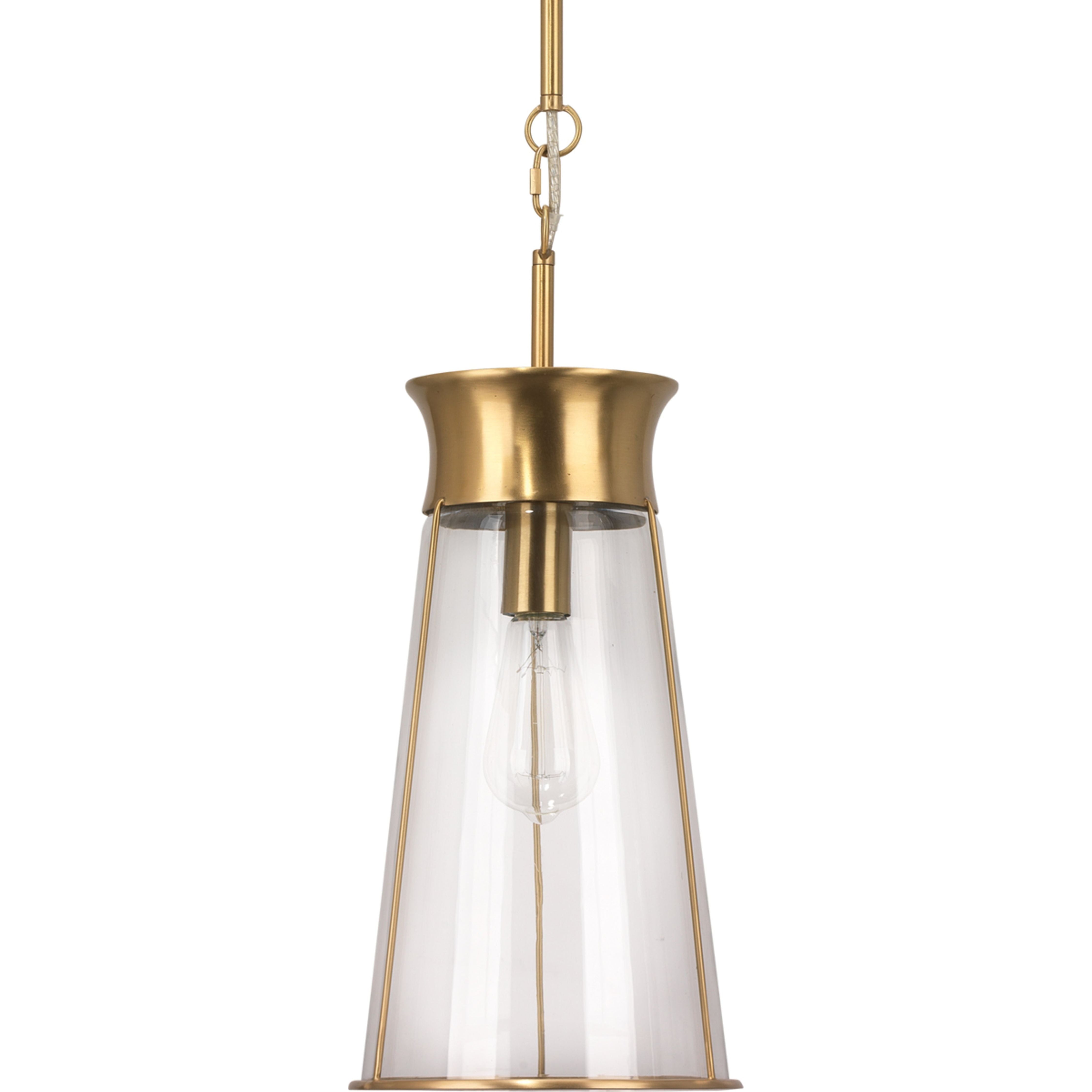 Nara 1-Light Pendant, Antique Brass by Jamie Young