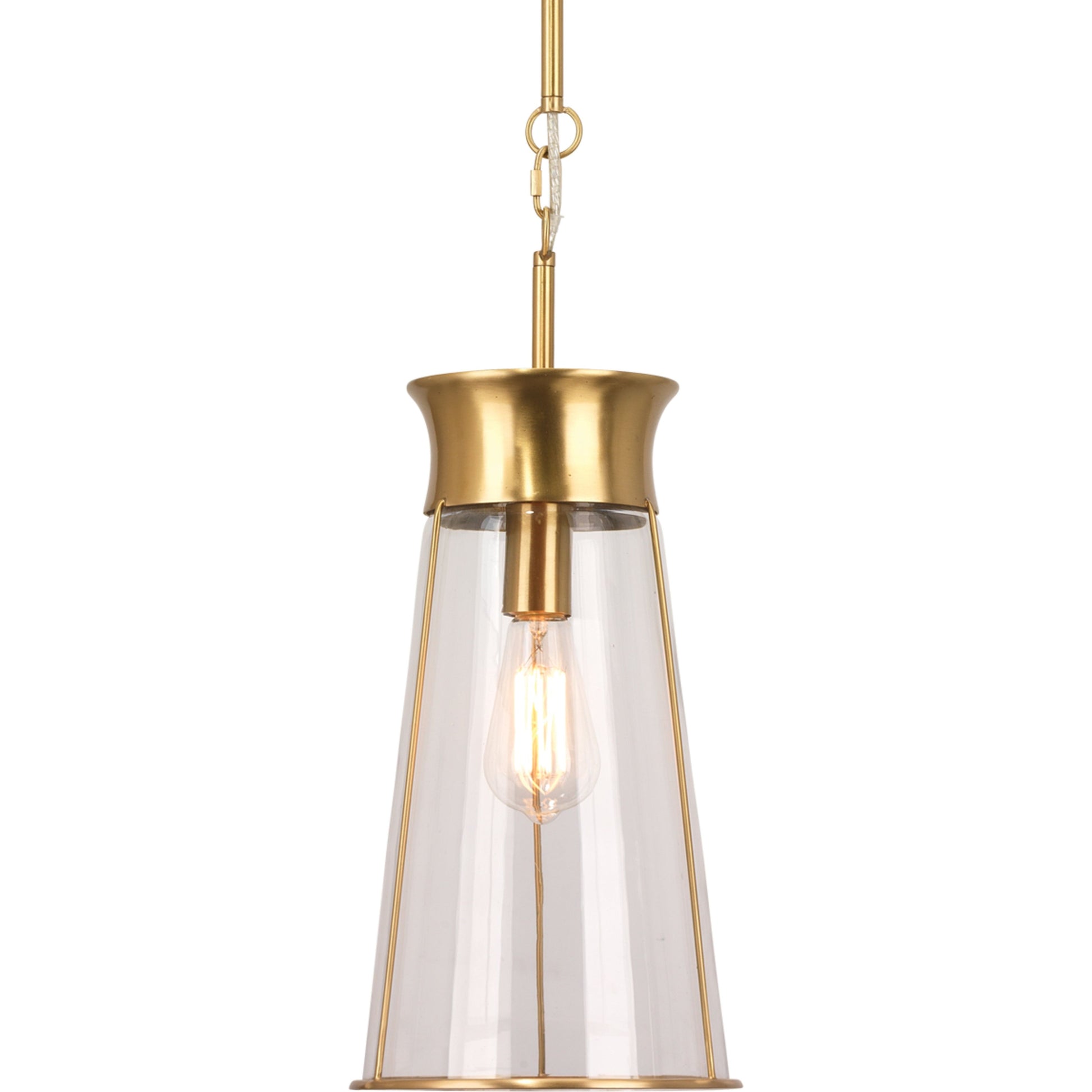 Nara 1-Light Pendant, Antique Brass by Jamie Young