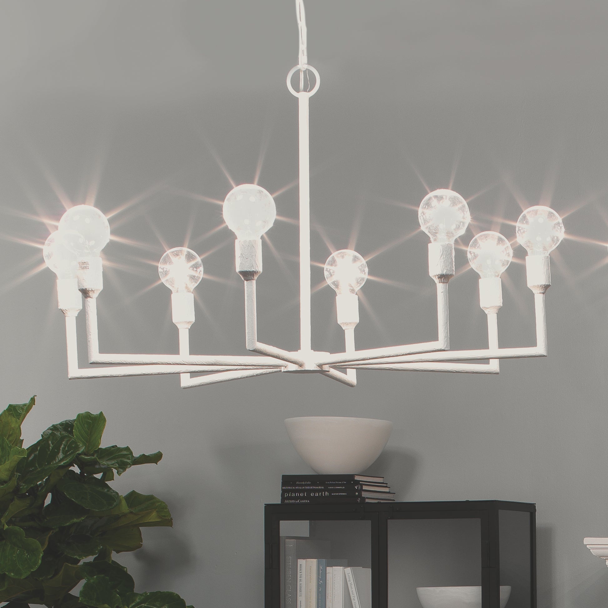 Park 8-Light Gesso Chandelier by Jamie Young