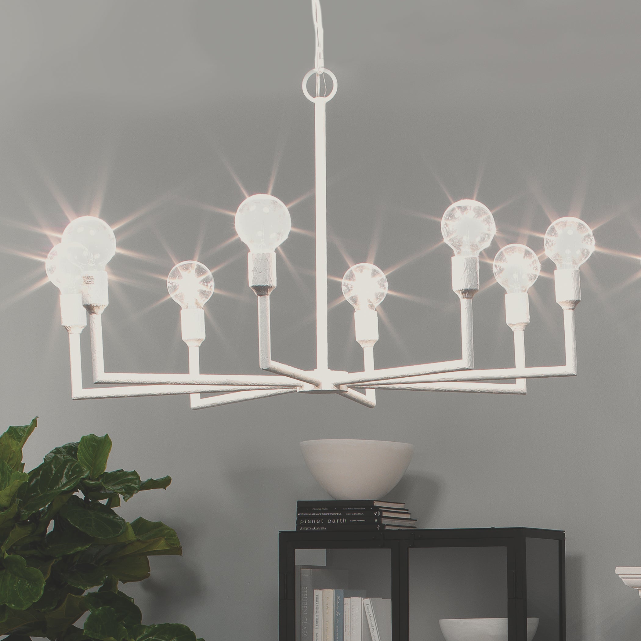 Park 8-Light Gesso Chandelier by Jamie Young